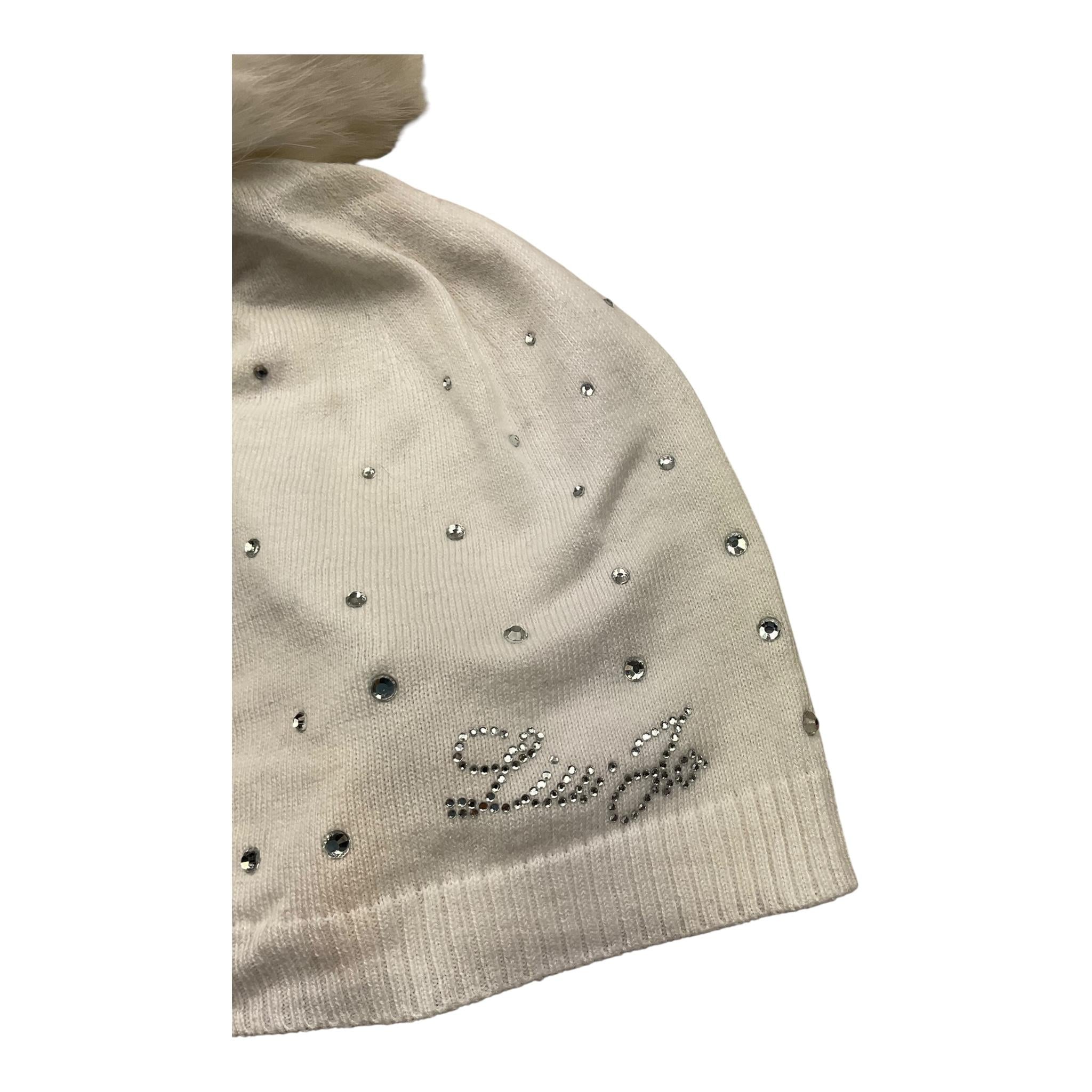 LIU JO cappello tinta unita con brillantini Panna per Bambina K67009 PANNA LIU JO