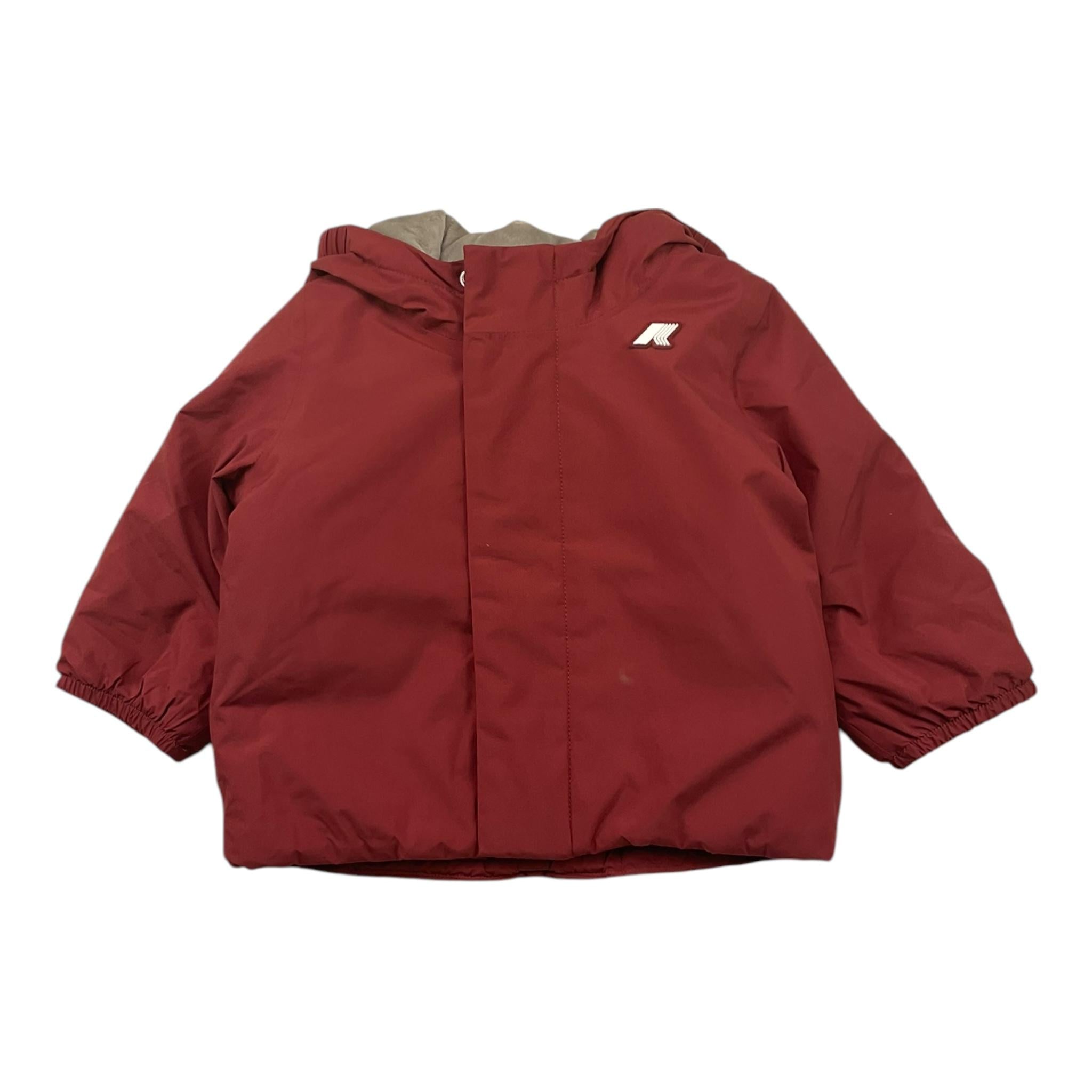K-WAY giubbino tinta unita con cappuccio Bordeaux per Neonato K4137VWXX BORDEAUX K-WAY