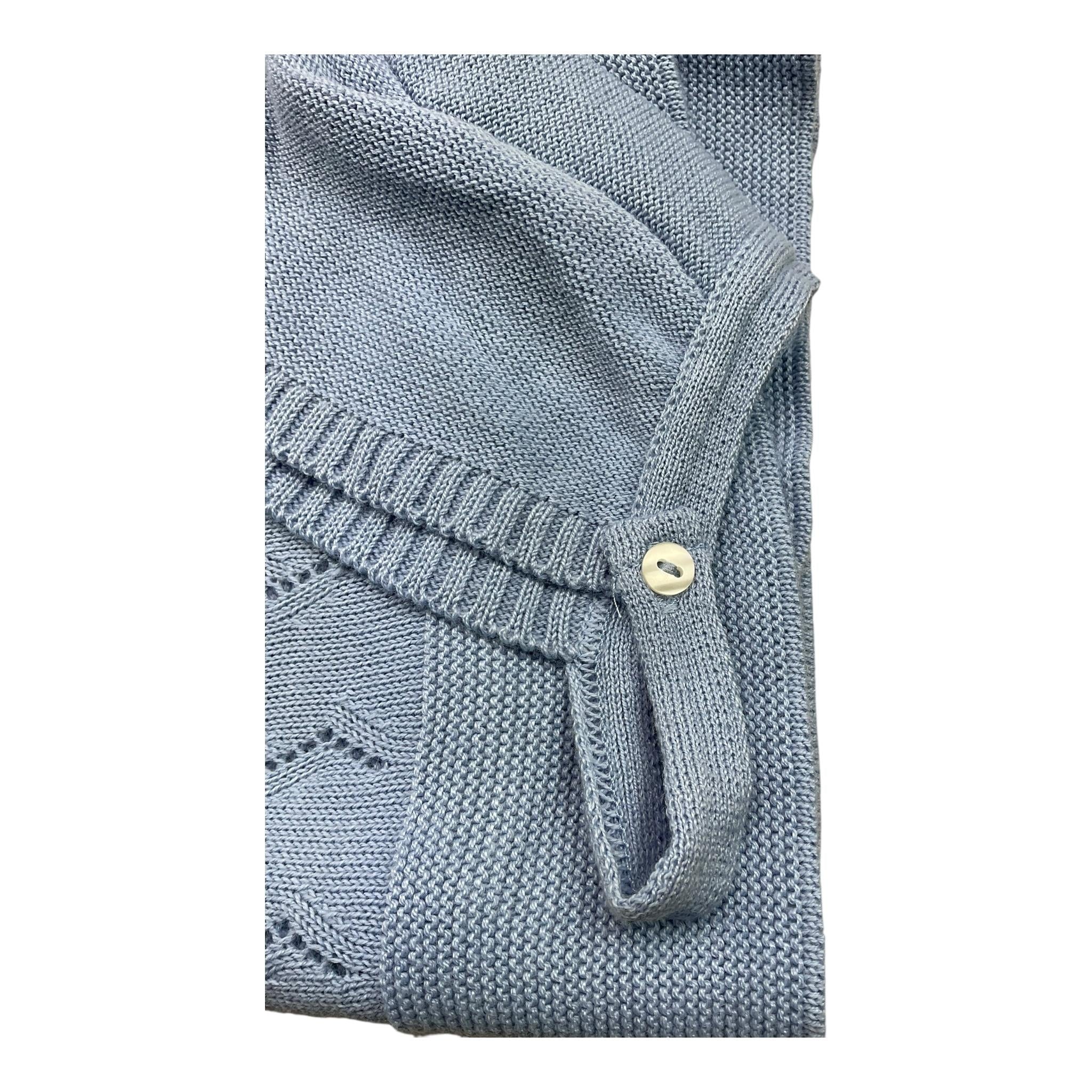 VALENTINA BEBES set coperta-cappello tinta unita Azzurro per Neonata MC68 AZZURRO VALENTINA BEBES