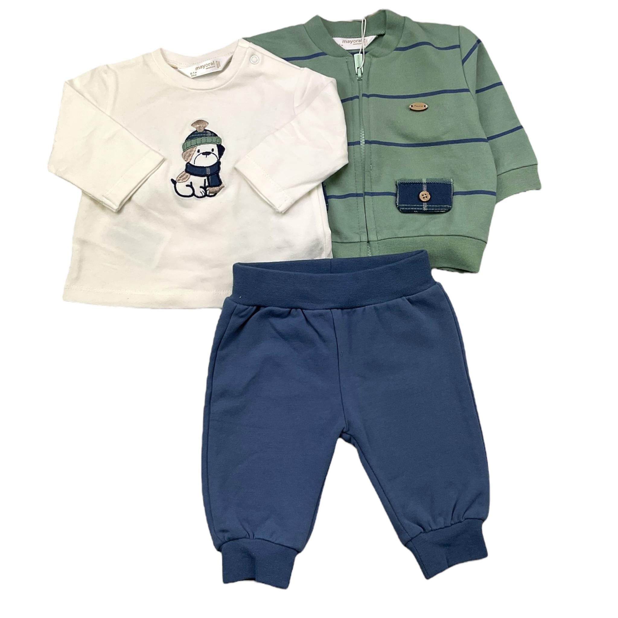 MAYORAL completo 3 pezzi felpa-shirt-pantalone Multicolor per Neonato 2627 MULTICOLOR MAYORAL