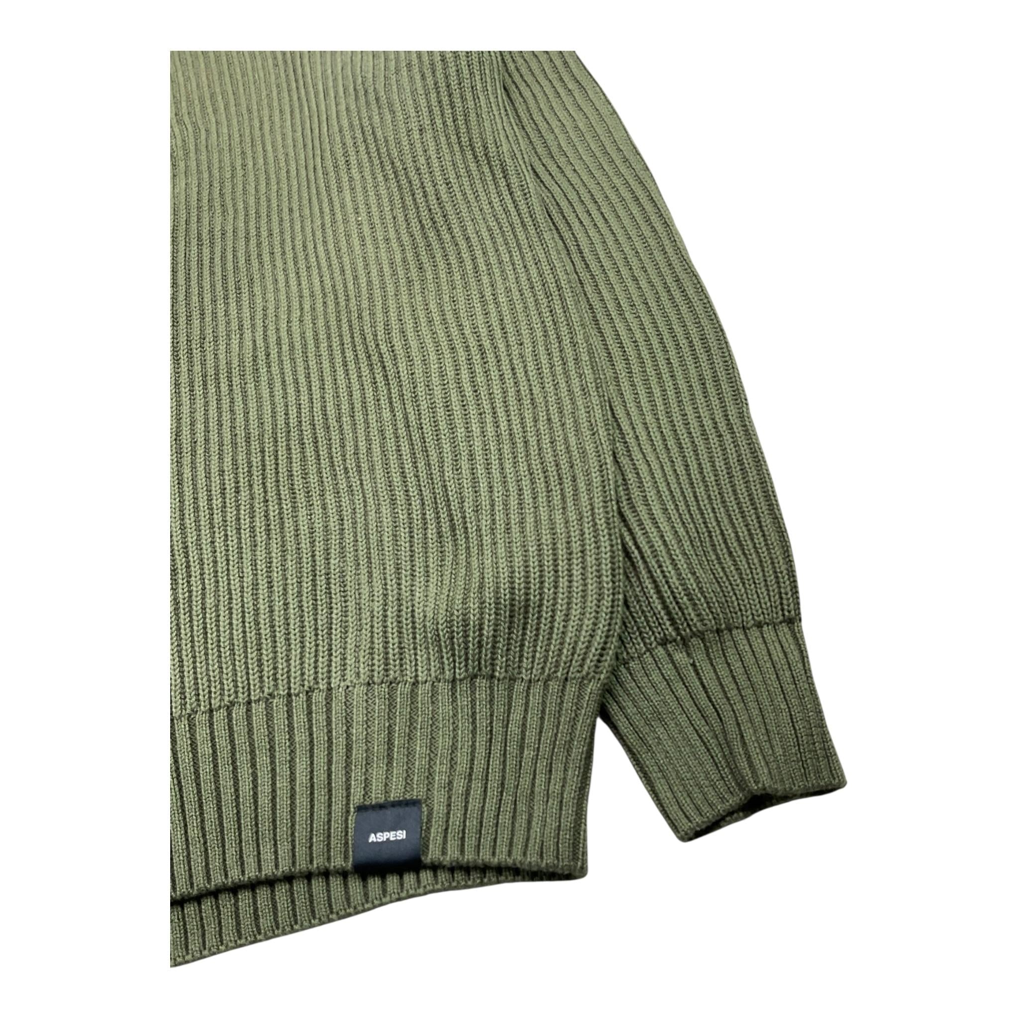 ASPESI maglia tinta unita con mezza zip Verde per Bambino F24036MAEM109 VERDE ASPESI