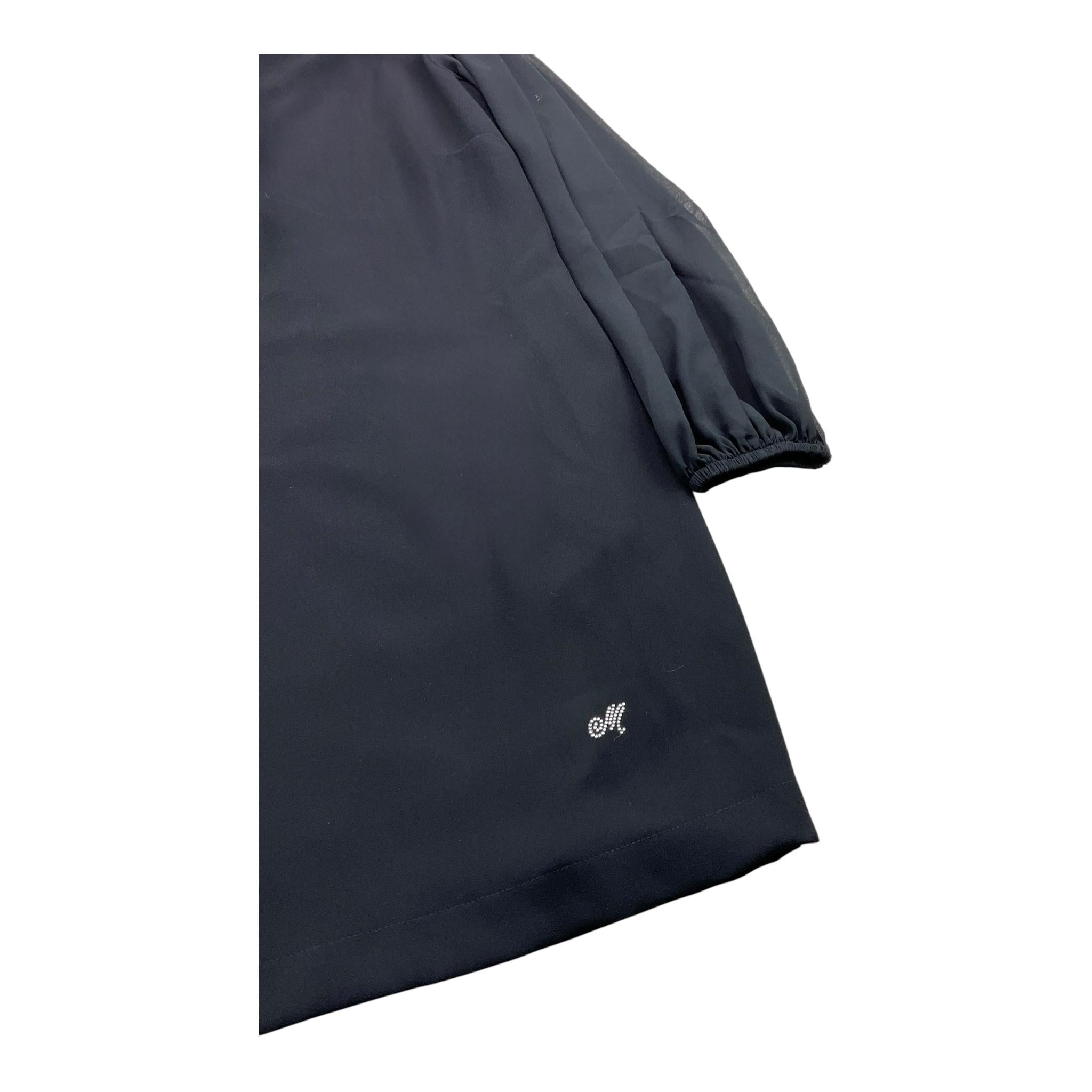 MONNALISA abito manica lunga tinta unia Nero per Bambina 414913 NERO MONNALISA