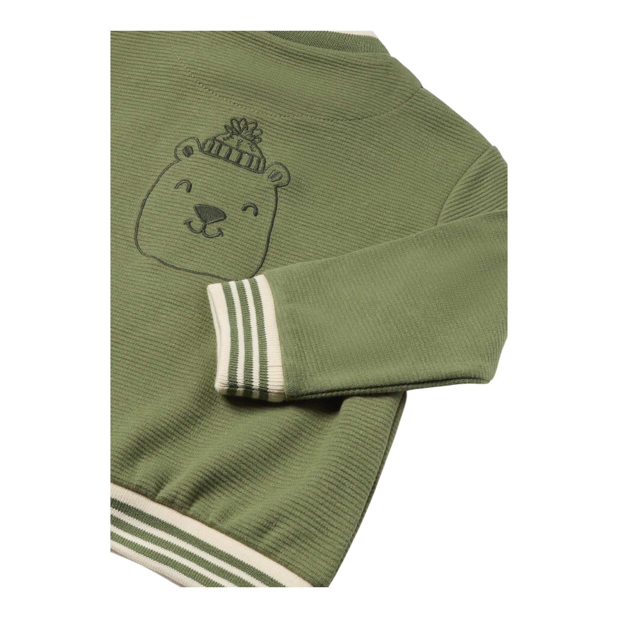 MAYORAL felpa tinta unita con bottoni Verde per Bambino 2474J VERDE MAYORAL