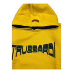 TRUSSARDI felpa chiusa con cappuccio tinta unita cn stampa Giallo per Neonato TIA24116FE GIALLO TRUSSARDI