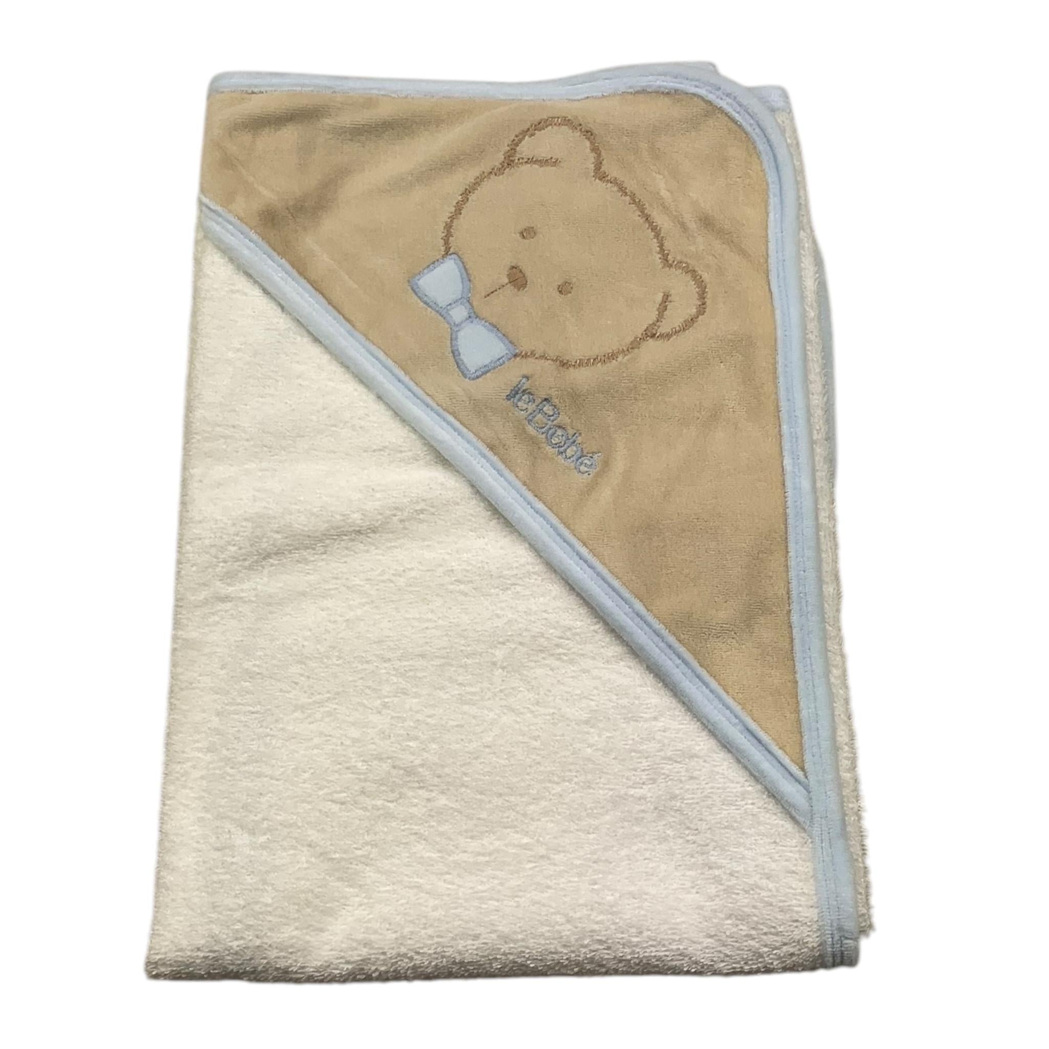 LE BEBE' poncho accappatoio bicolore Bianco per Neonato LBB5080 BIANCO LE BEBE'