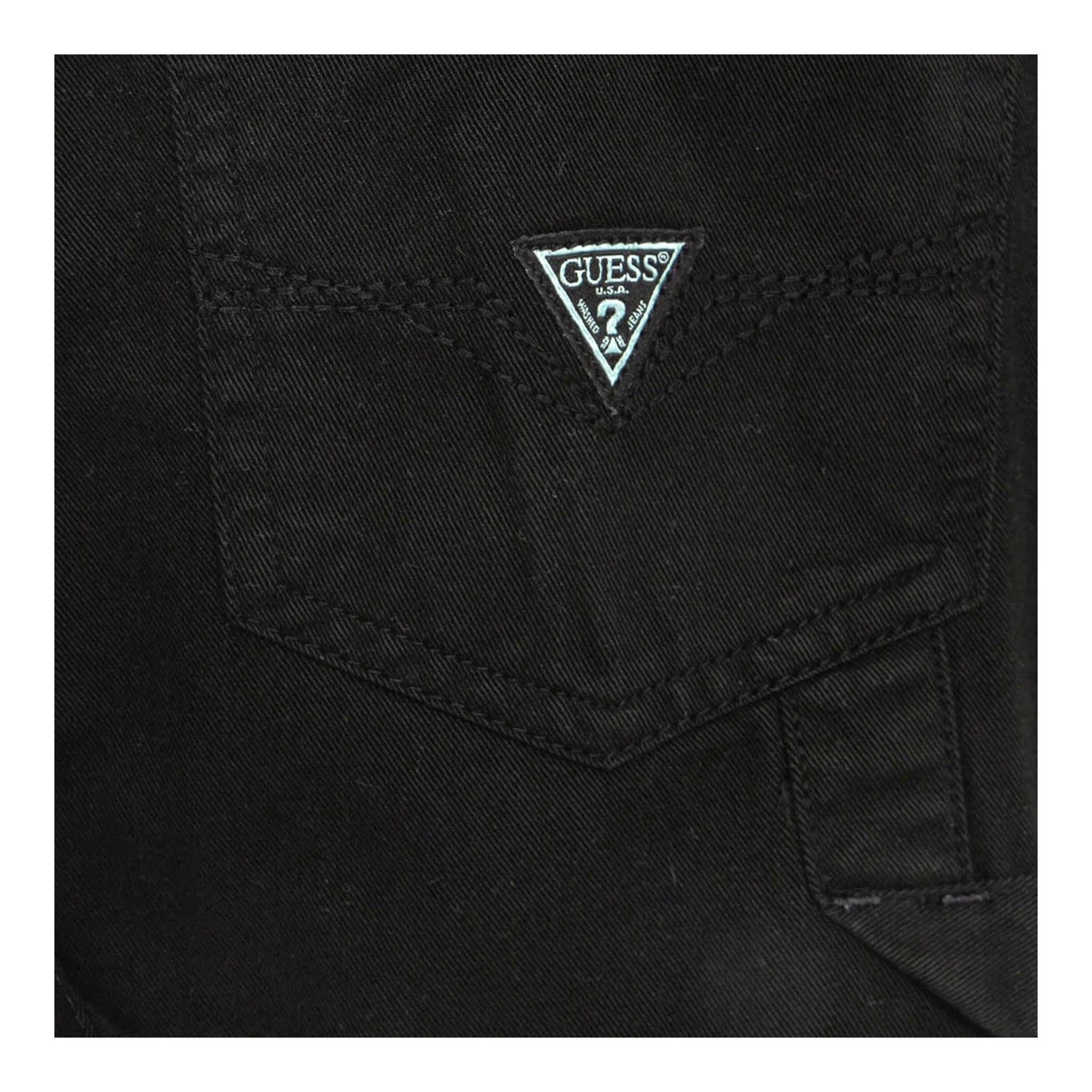 GUESS jeans tinta unita con logo Nero per Bambino L4YB02WE1L0 NERO GUESS