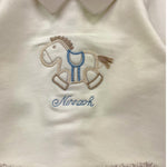 NINNAOH completo 2pz shirt-ghettina tinta unita con stampa Bianco per Neonato I23257C BIANCO NINNAOH