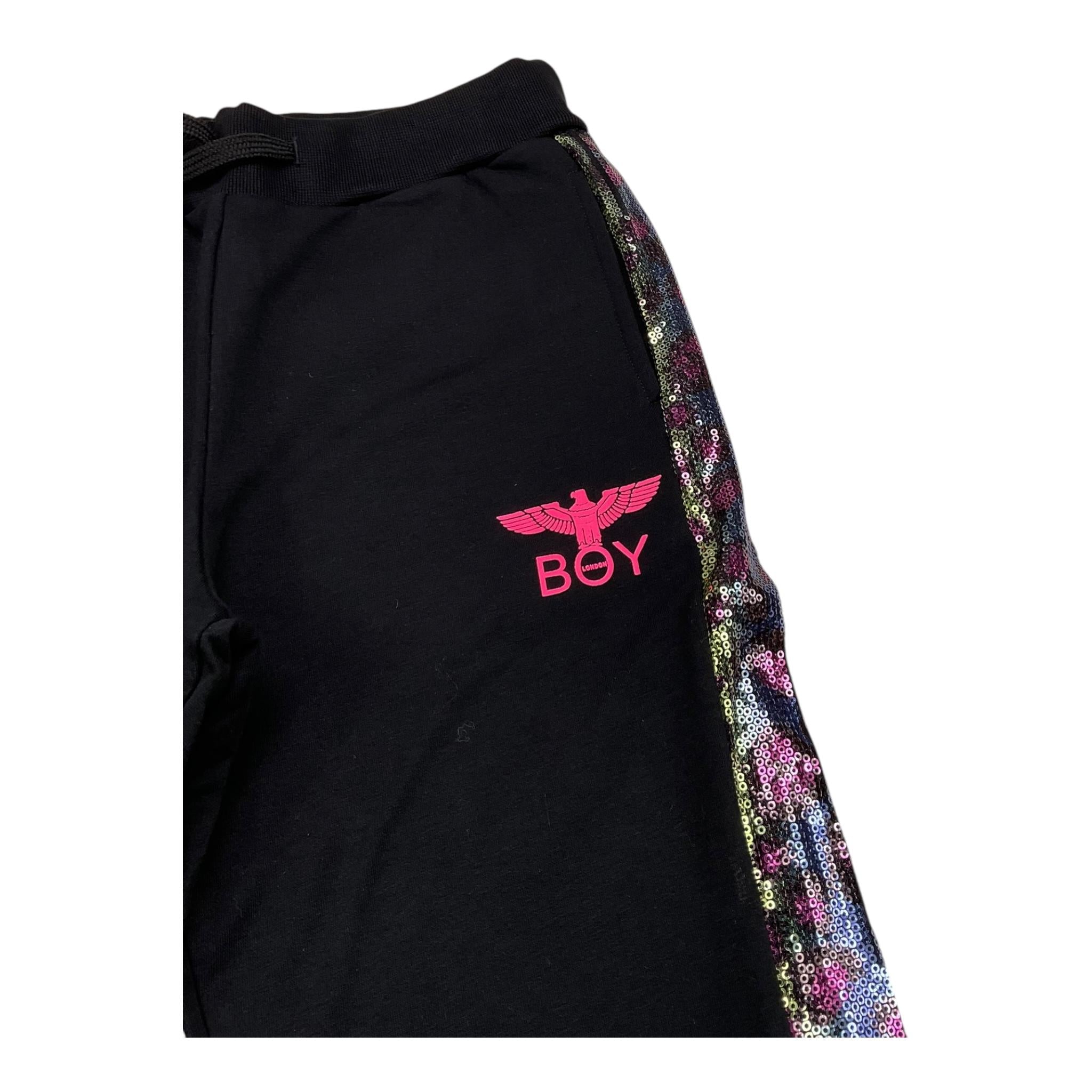 BOY LONDON pantalone tuta tinta unita con logo Nero per Bambina PFBL2352J NERO BOY LONDON