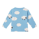 STELLA McCARTNEY shirt girocoll tinta unita con stampa in contrasto Azzurro per Neonato TV8050 AZZURRO STELLA McCARTNEY