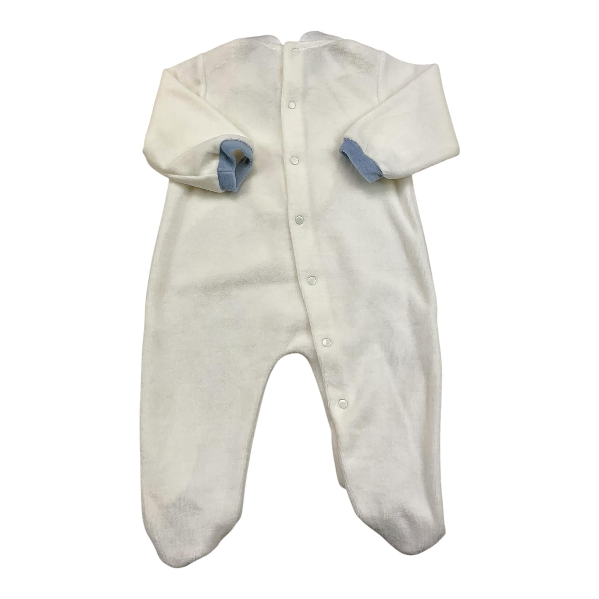 LA STUPENDERIA tutina tinta unita con profili in contrasto Panna per Neonato TBTT01 PANNA LA STUPENDERIA