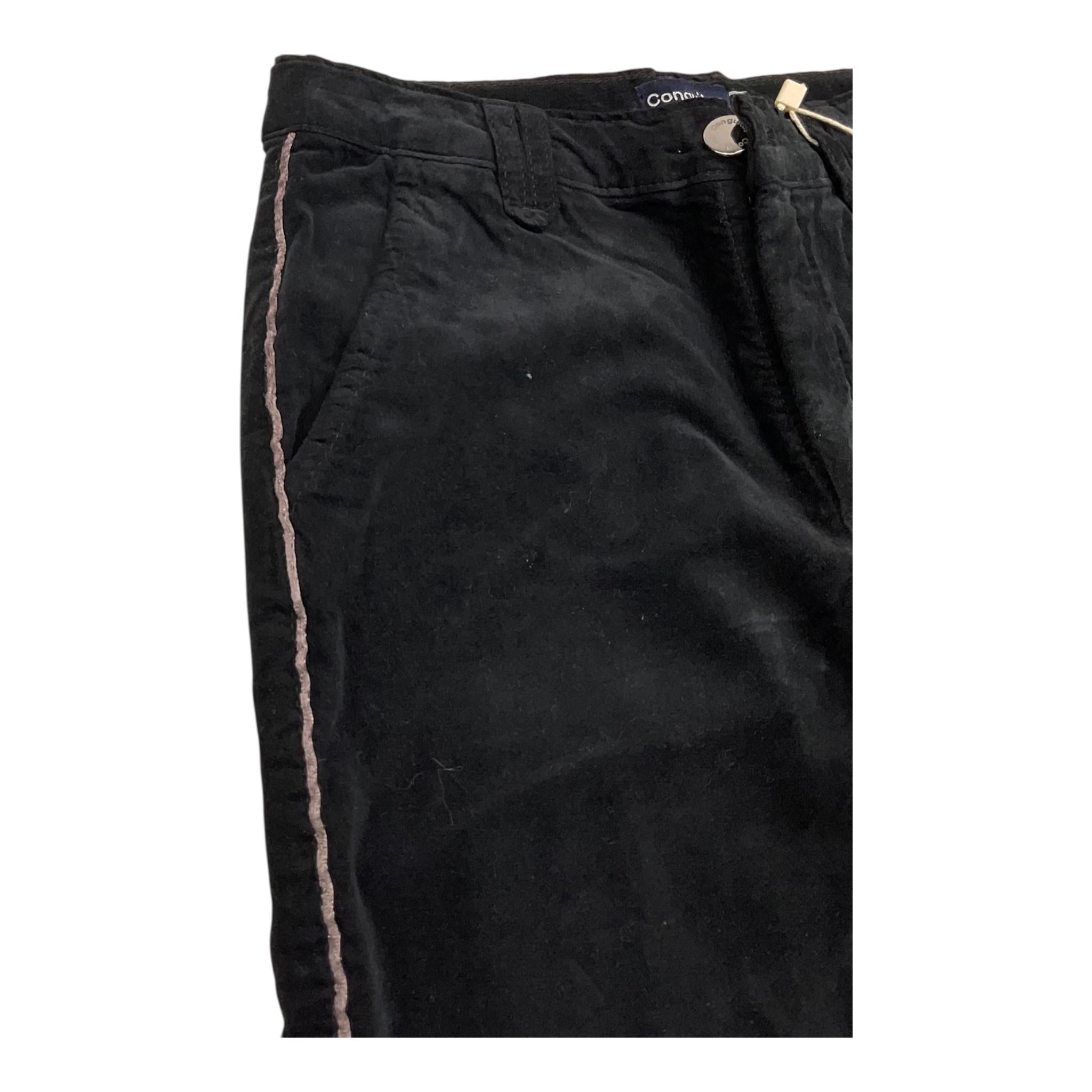CONGUITOS pantalone tinta unita con girovita regolabile Nero per Bambina PAN1066 NERO CONGUITOS
