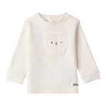 MINI BANDA shirt girocollo tinta unita con stampa in contrasto Panna per Neonato S614 PANNA MINI BANDA