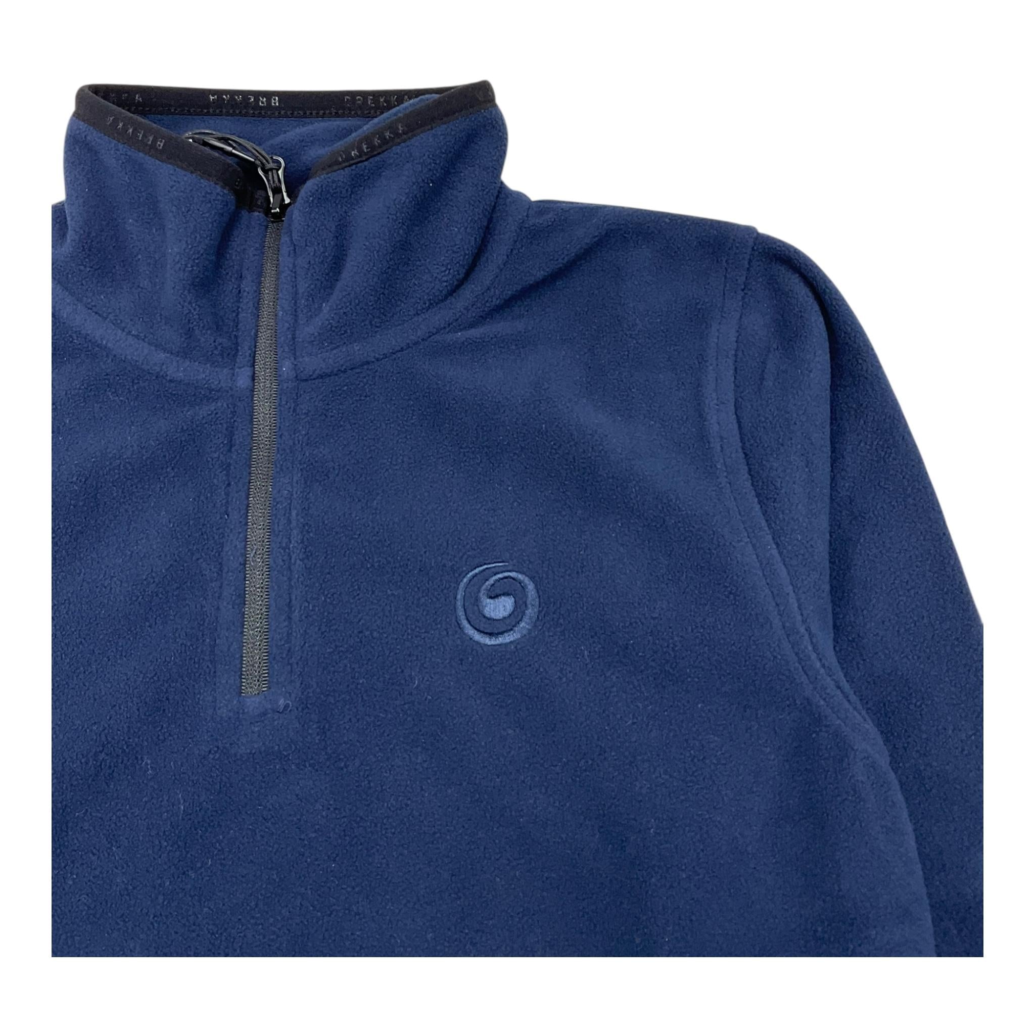 BREKKA shirt in pail tinta unita con collo zip Blu per Bambino BRFW5011 BLU BREKKA