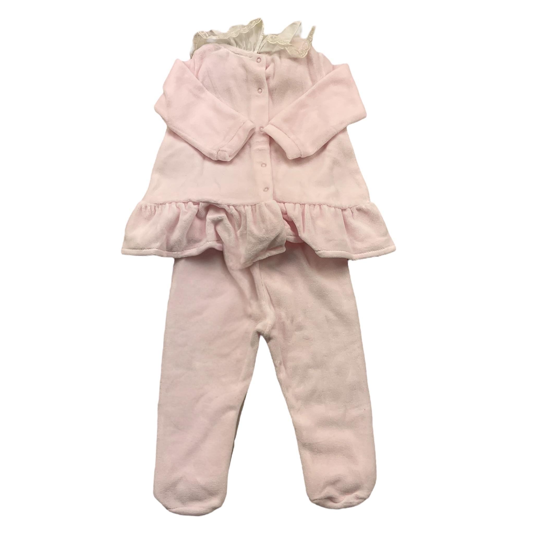LALALU' completo 2pz maglia-ghettina tinta unita Rosa per Neonata CPL06NX ROSA LALALU'
