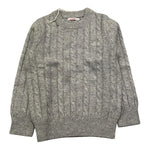 SUN68 maglia girocollo tinta unita con ricamo logo Grigio per Bambino K44355X GRIGIO SUN68