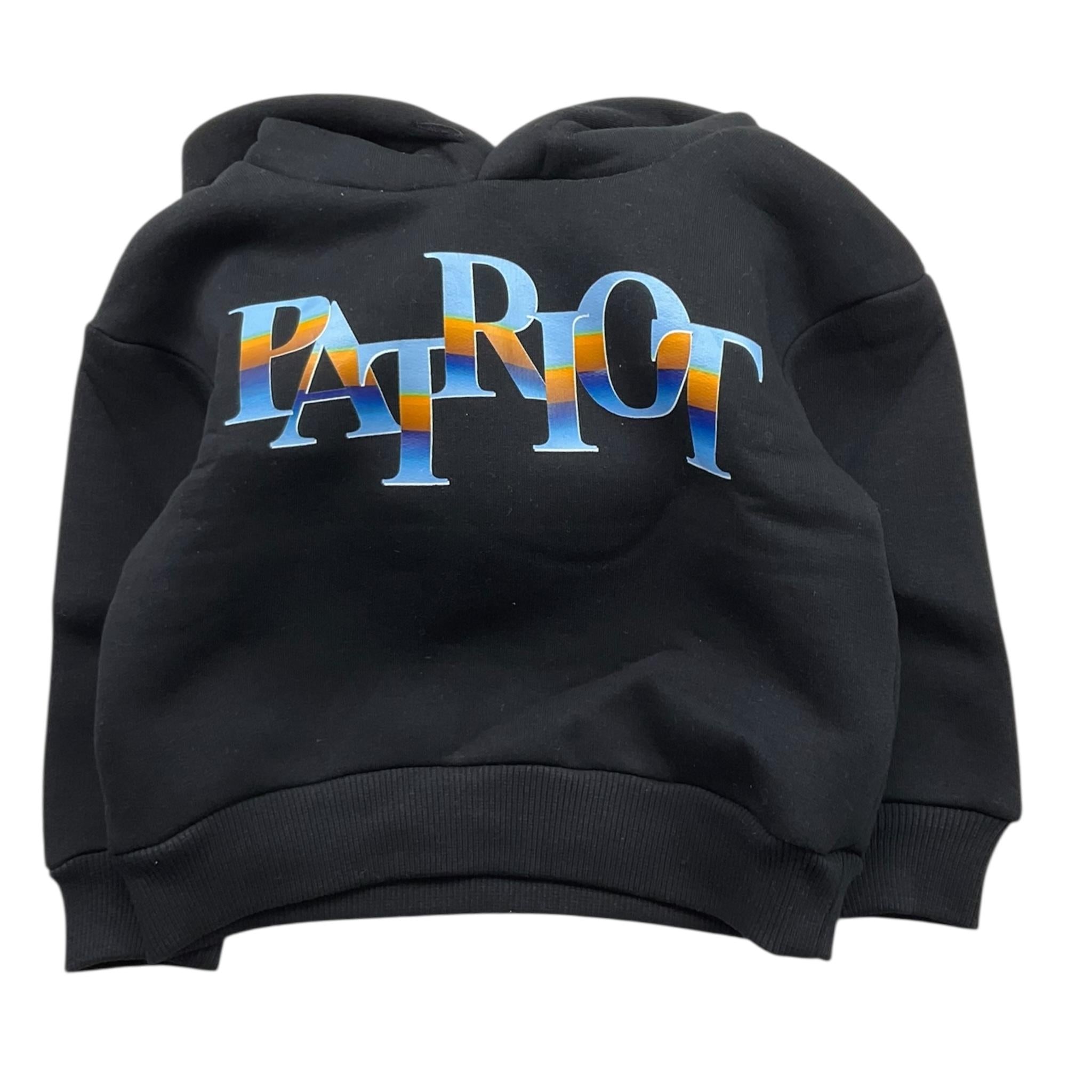 PATRIOT felpa tinta unita con cappuccio e stampa Nero per Bambino FE0036 NERO PATRIOT