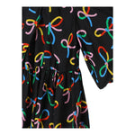 STELLA McCARTNEY abito tinta unita con fantasia Nero per Bambina TV1F93 NERO STELLA McCARTNEY