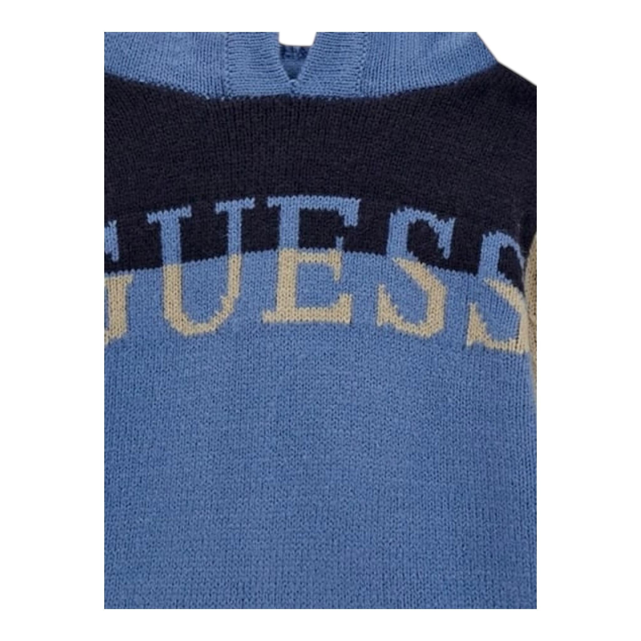 GUESS maglia girocollo tinta unita con stampa Azzurro per Bambino N4BR01Z32N0 AZZURRO GUESS
