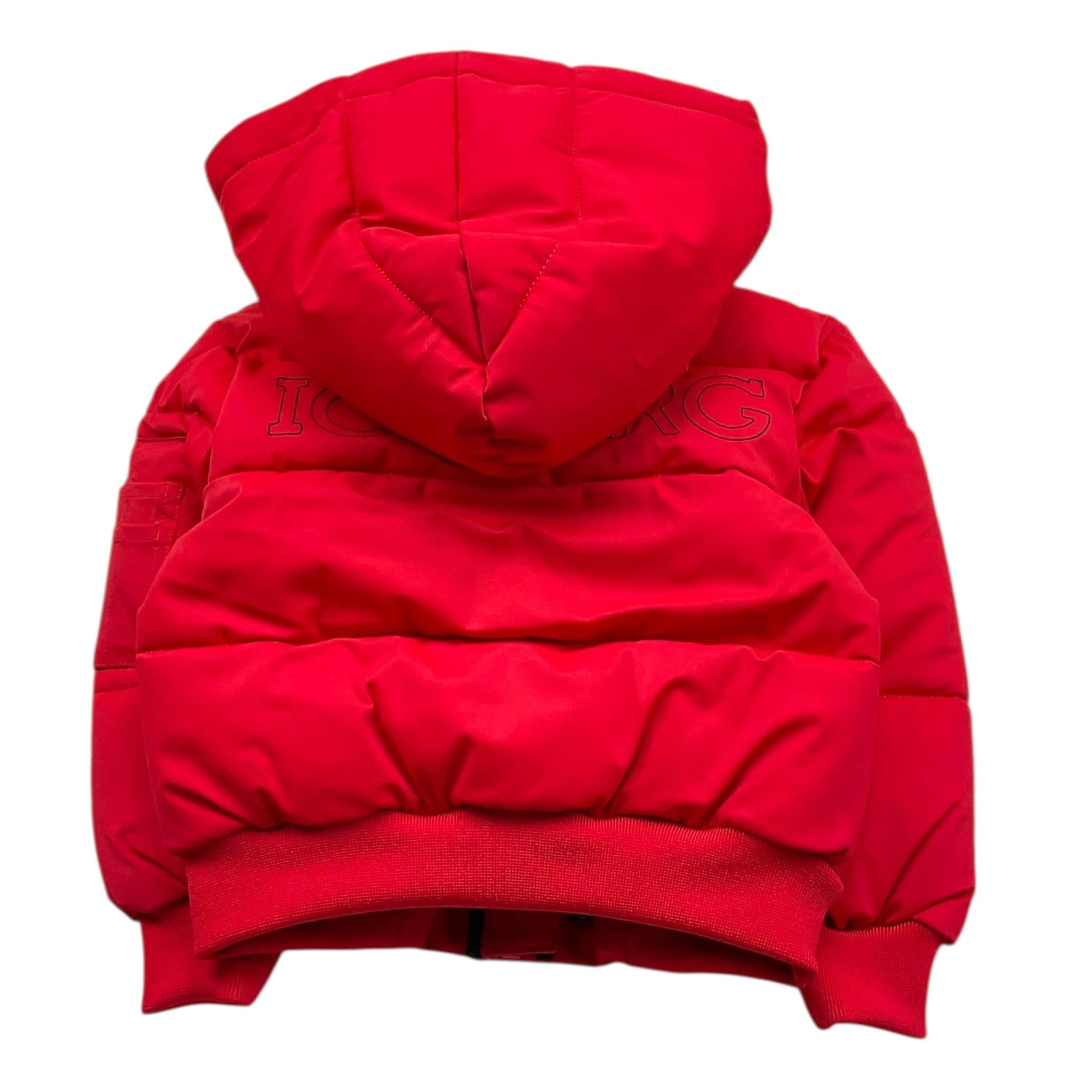 ICEBERG giubbino tinta unita con zip e cappuccio Rosso per Bambino GBICE5511BJ ROSSO ICEBERG