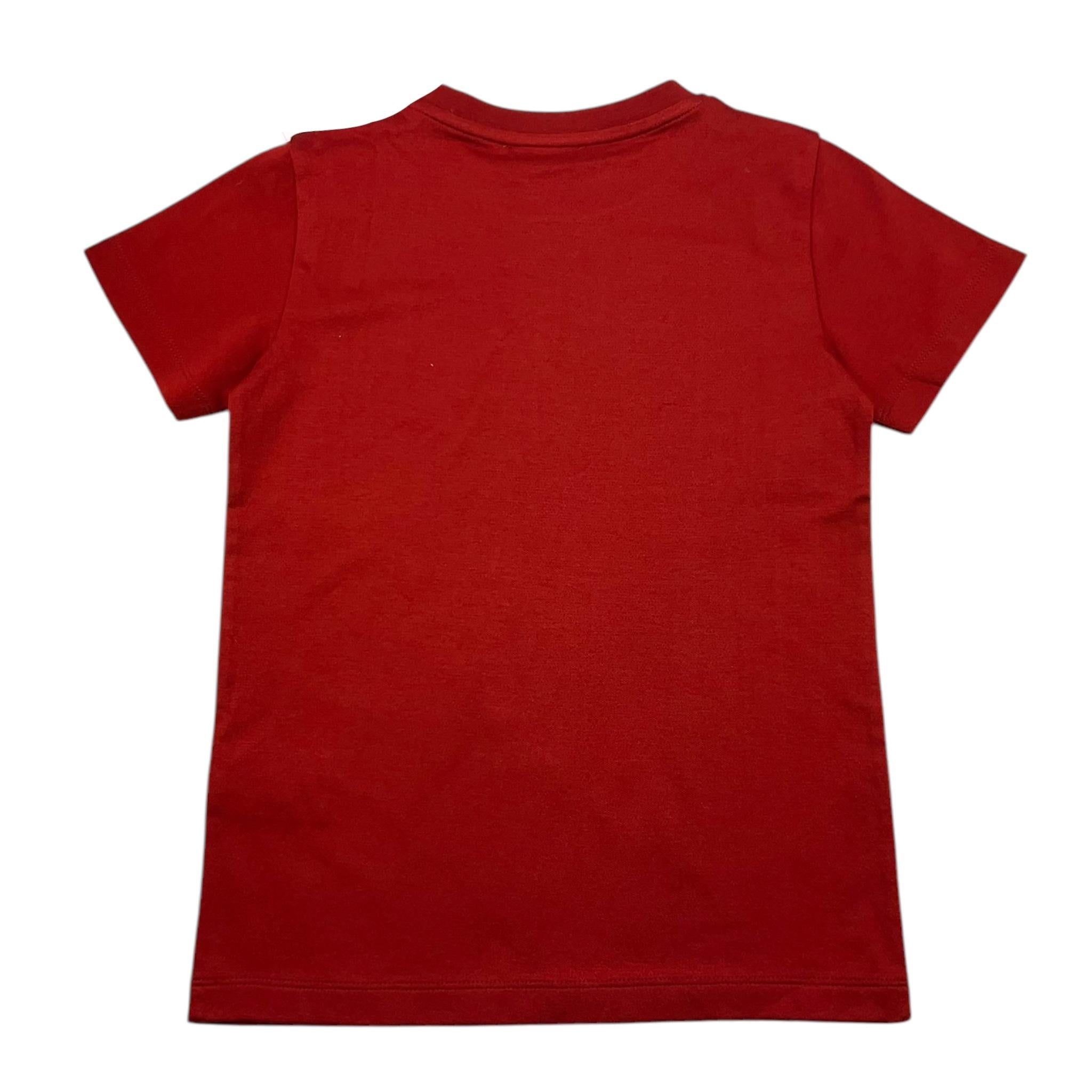 TRUSSARDI t-shirt girocollo tinta unita con stampa logo Rosso per Bambino TBA25084TS ROSSO TRUSSARDI