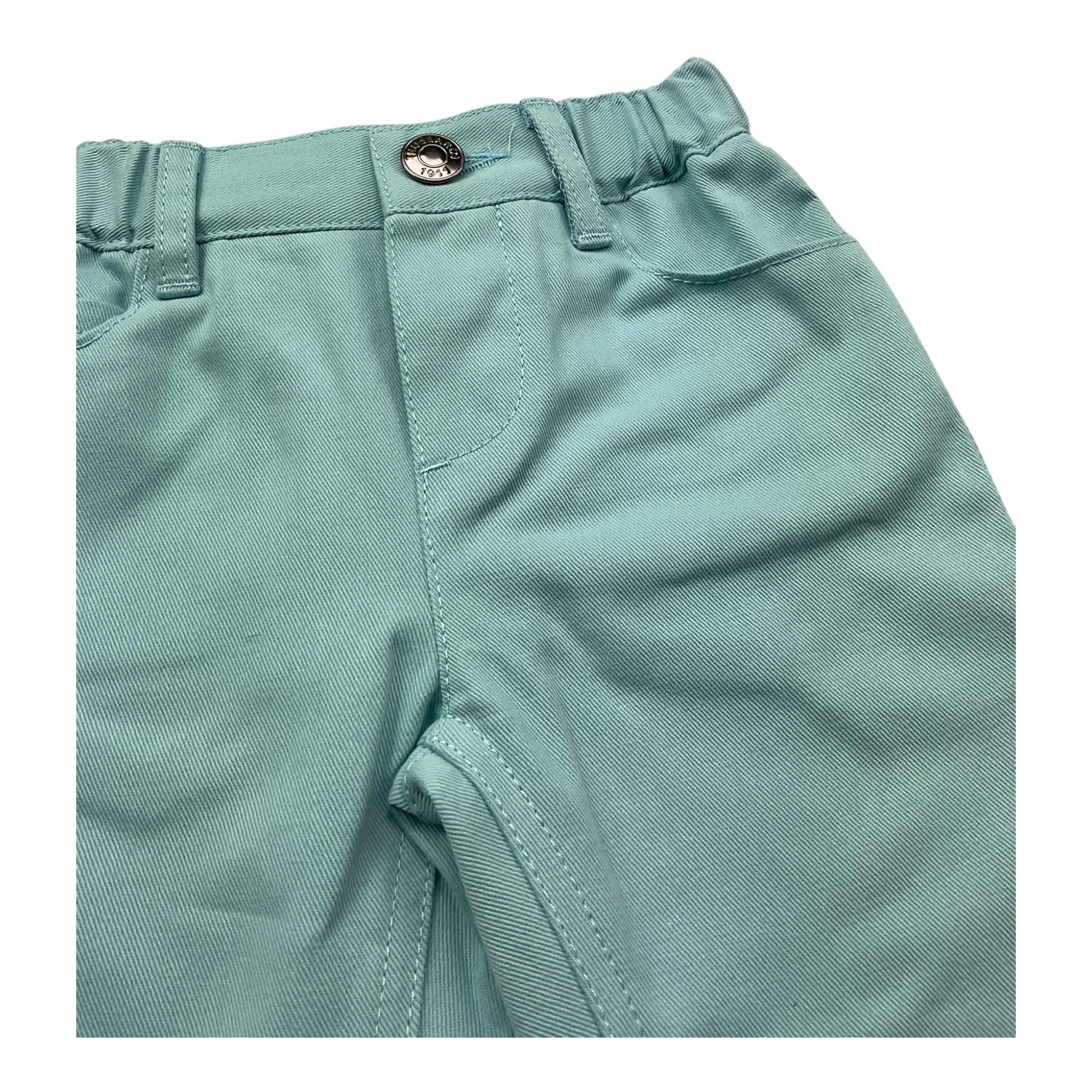 TRUSSARDI pantalone tinta unita con elastico in vita Azzurro per Neonata TIA25190PA AZZURRO TRUSSARDI