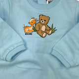 MOSCHINO set tutine bicolore  Bianco/azzurro per Neonato MUY08E BIANCO/AZZURRO MOSCHINO