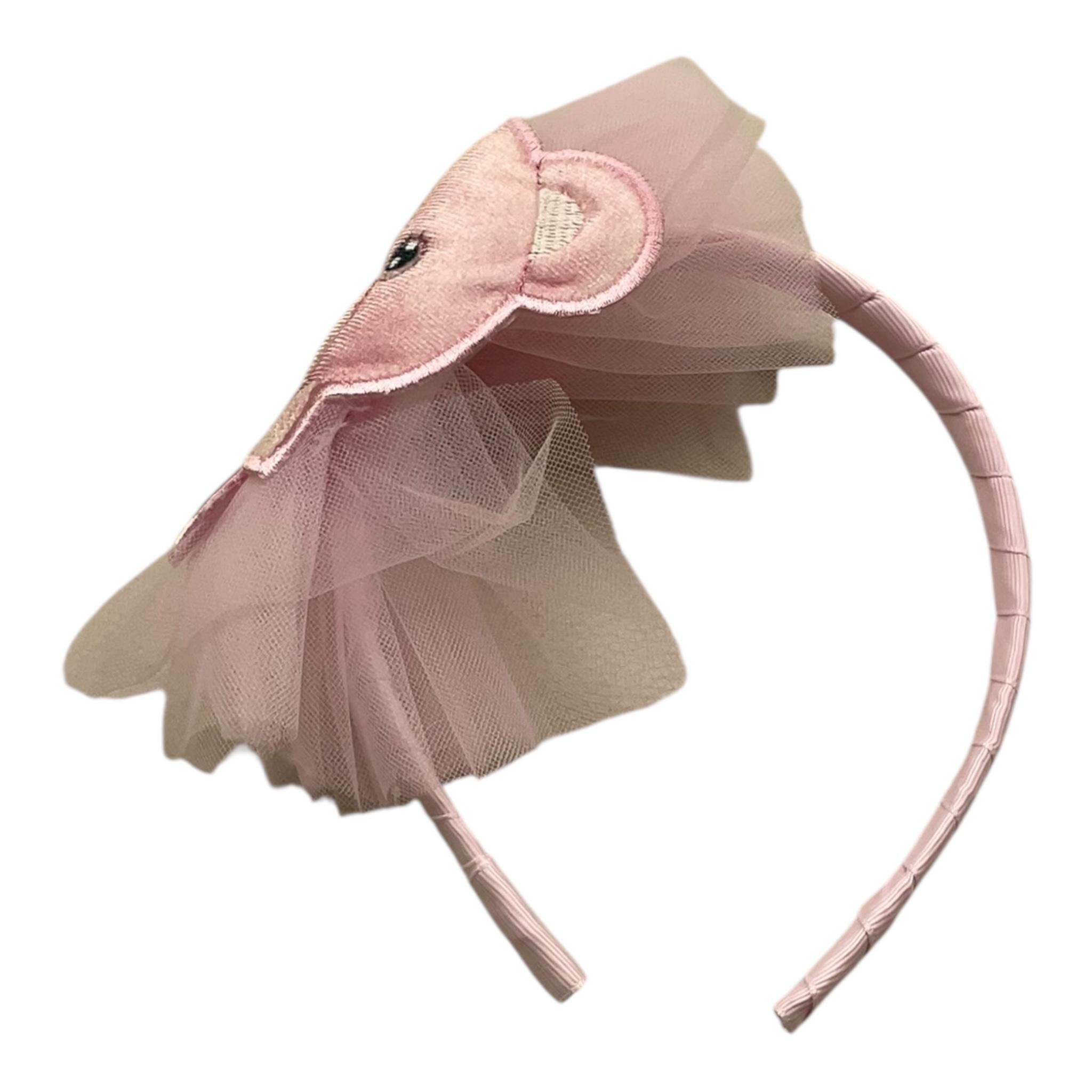 DAGA COLLECTION cerchietto tinta unita con applicazioni orso Rosa per Bambina A24101 ROSA DAGA COLLECTION