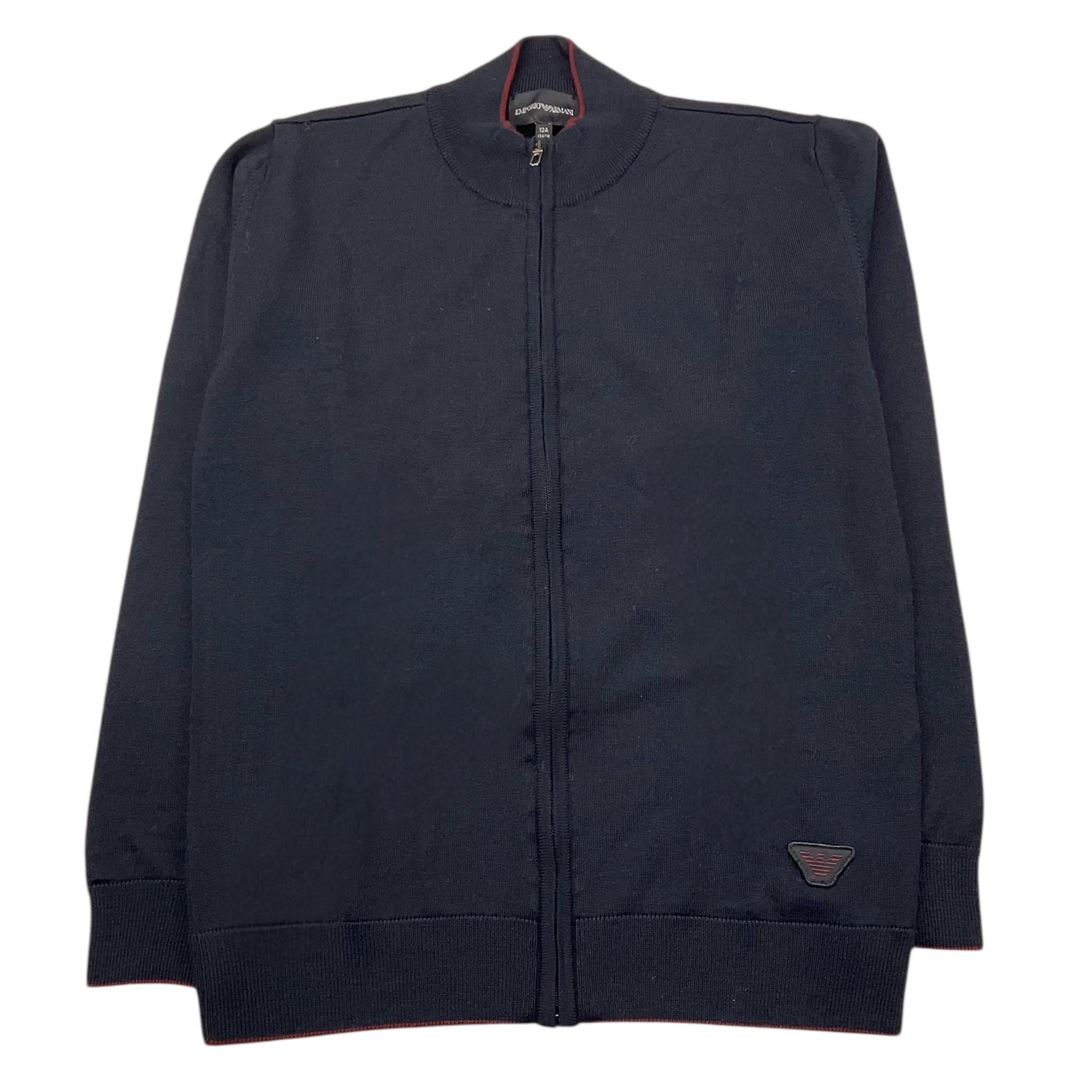 EMPORIO ARMANI cardigan tinta unita con zip Blu per Bambino 6G4M55 BLU EMPORIO ARMANI