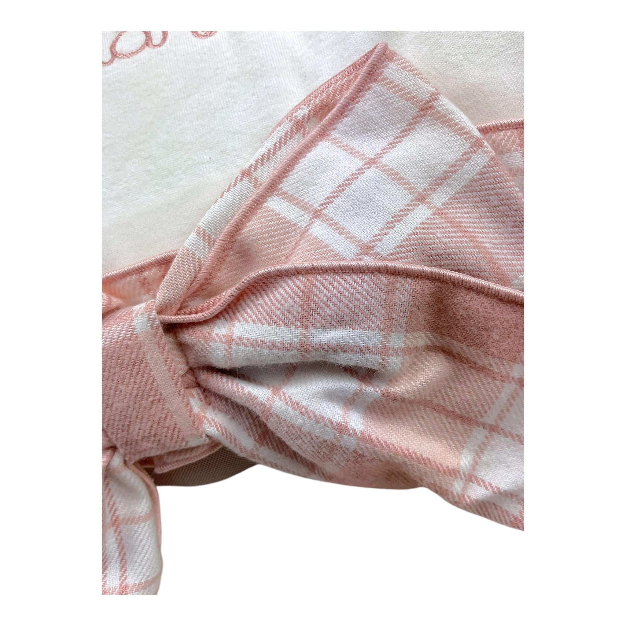 NANAN coperta bicolore con stampa scozzese Bianco/rosa per Neonata I24497R BIANCO/ROSA NANAN