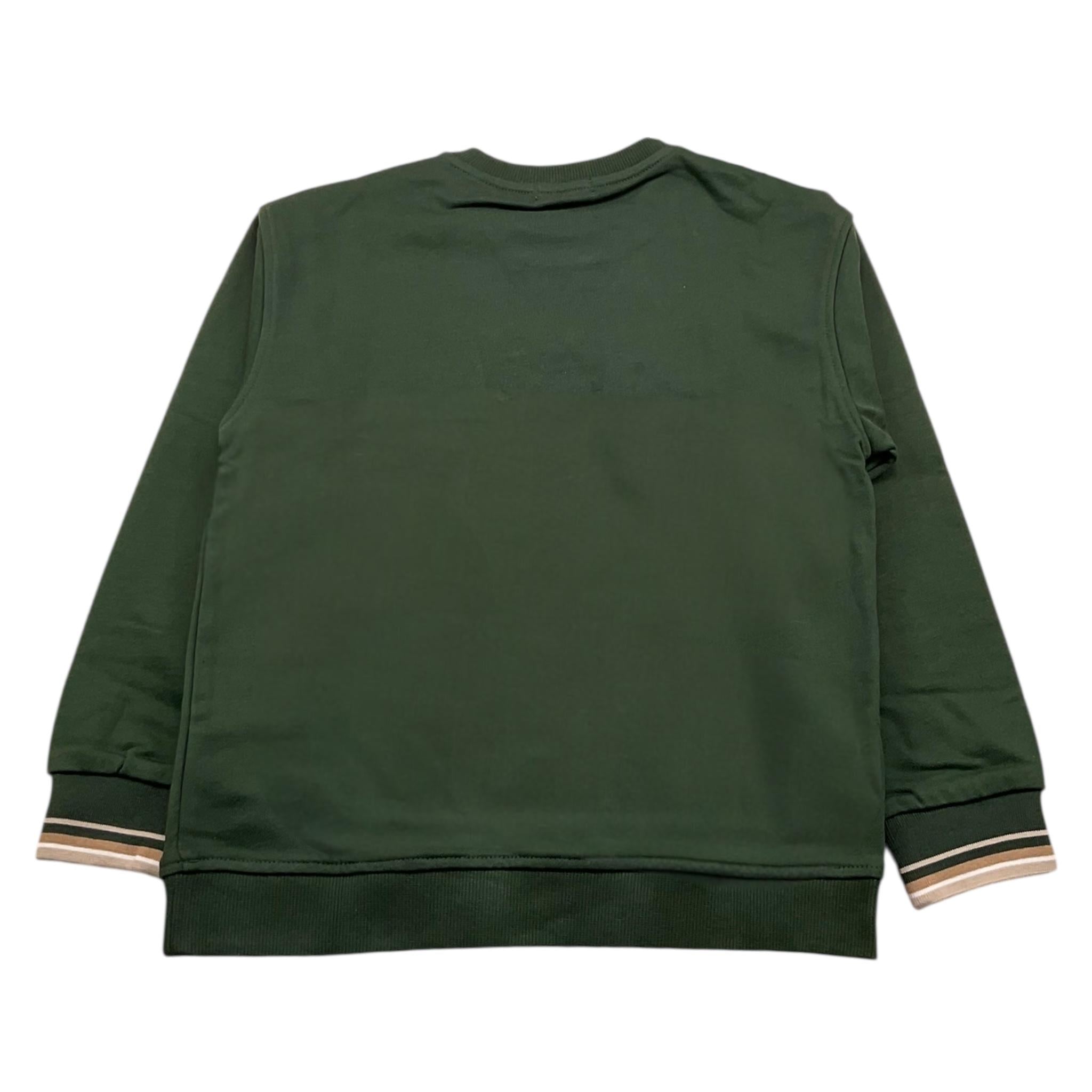 JECKERSON felpa chiusa girocollo tinta unita cn stampa macchina Verde per Bambino JB4286 VERDE JECKERSON