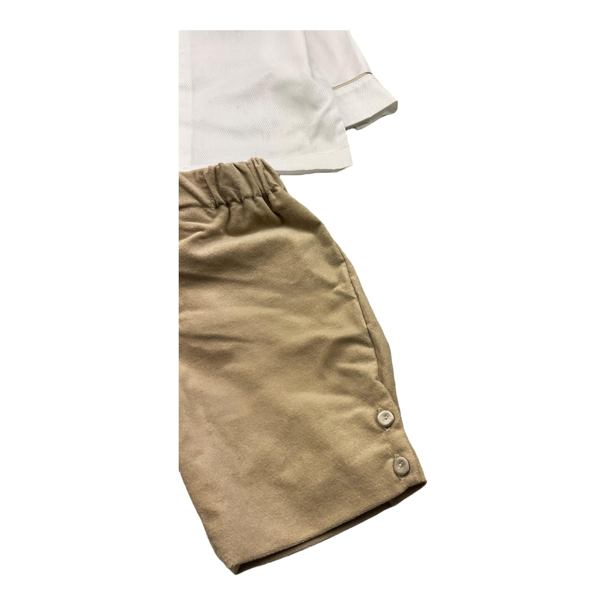LA STUPENDERIA completo 2 pezzi camicia-bermuda Bianco/beige per Neonato CCCT61 BIANCO/BEIGE LA STUPENDERIA