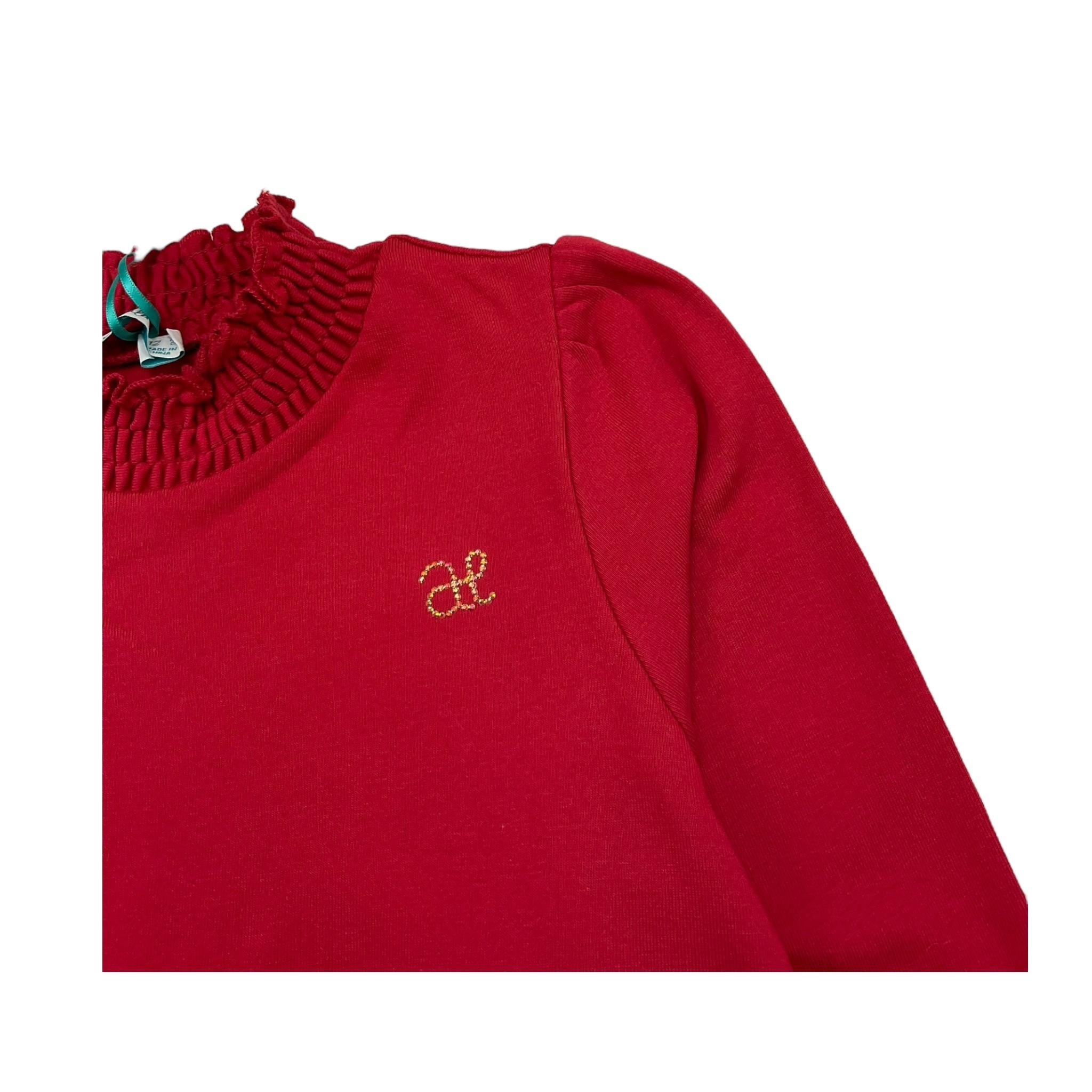 ABEL & LULA shirt tinta unita mezzo collo Rosso per Bambina 5672X ROSSO ABEL & LULA