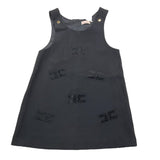 ELISABETTA FRANCHI abito giromanica tinta unita con brillantini Nero per Bambina EGAB190 NERO ELISABETTA FRANCHI