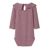 NAME.IT body manica lunga tinta unita con colletto Rosa per Neonata 13236104 ROSA NAME.IT