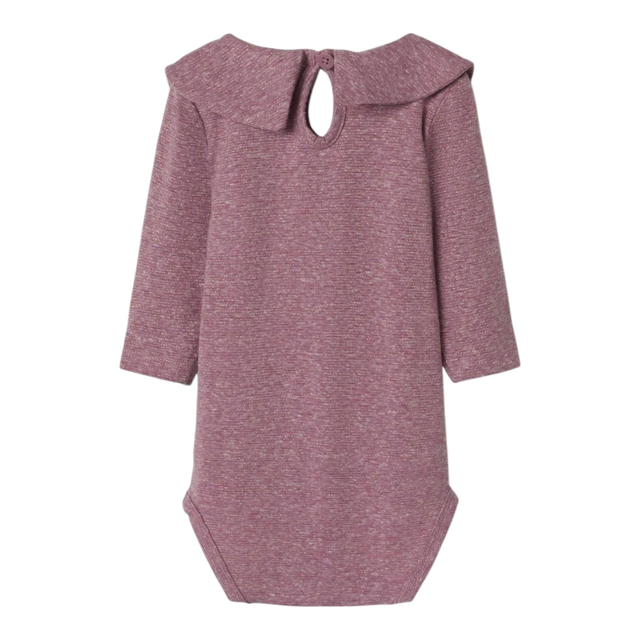 NAME.IT body manica lunga tinta unita con colletto Rosa per Neonata 13236104 ROSA NAME.IT