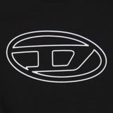 DIESEL felpa chiusa girocollo tinta unita con stampa Nero per Bambino J01787XXXX NERO DIESEL