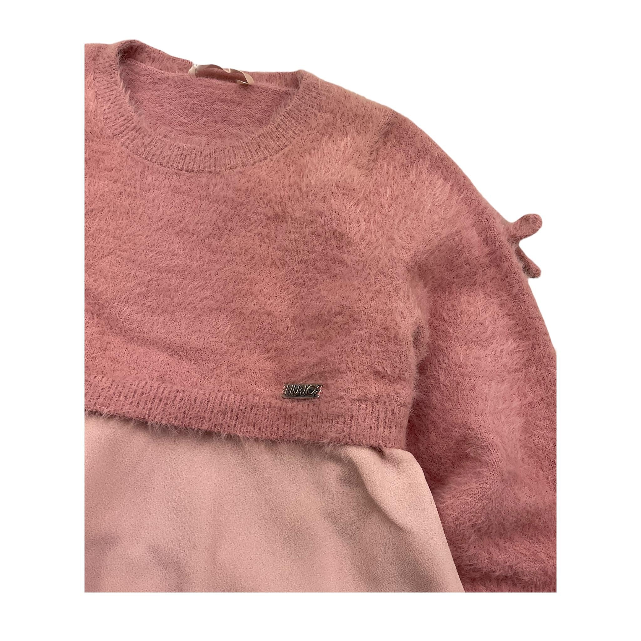LIU JO abito manica lunga tinta unita Rosa per Neonata KF4097NXX ROSA LIU JO