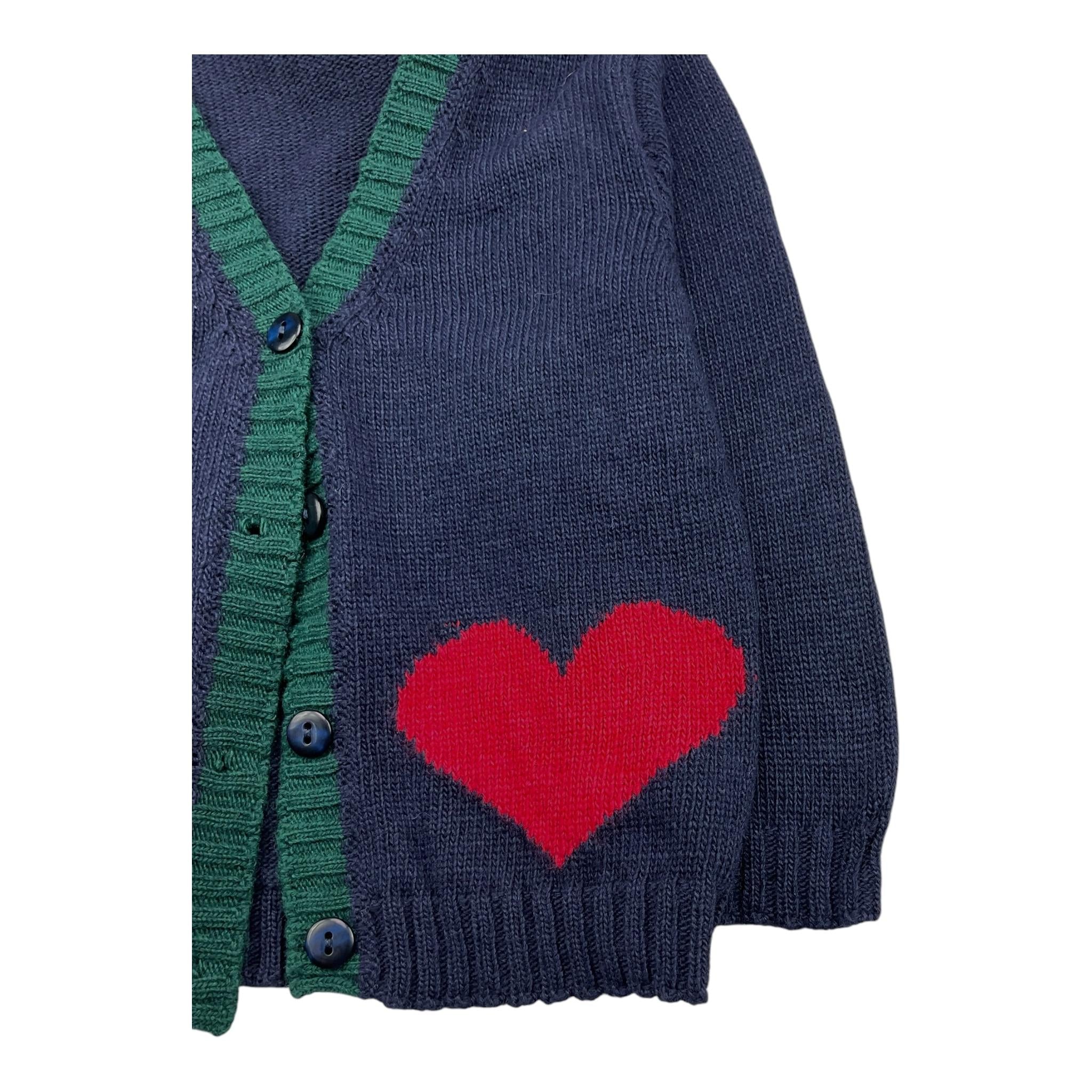 LE BEBE' cardigan tinta unita con ricamo cuori Blu per Neonata LBG6159 BLU LE BEBE'