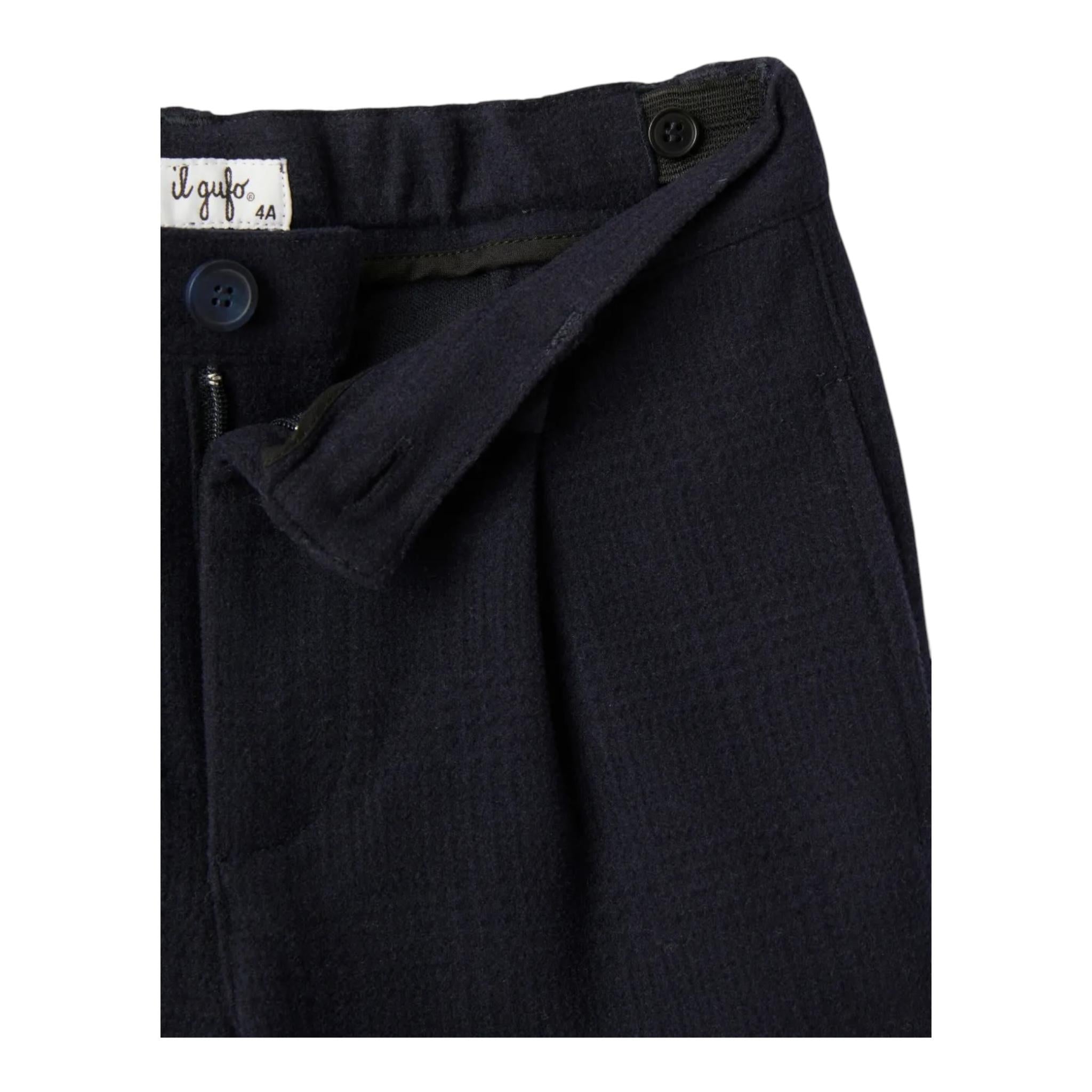 IL GUFO pantalone tinta unita con girovita regolabile Blu per Bambino A24PL409M0145J BLU IL GUFO