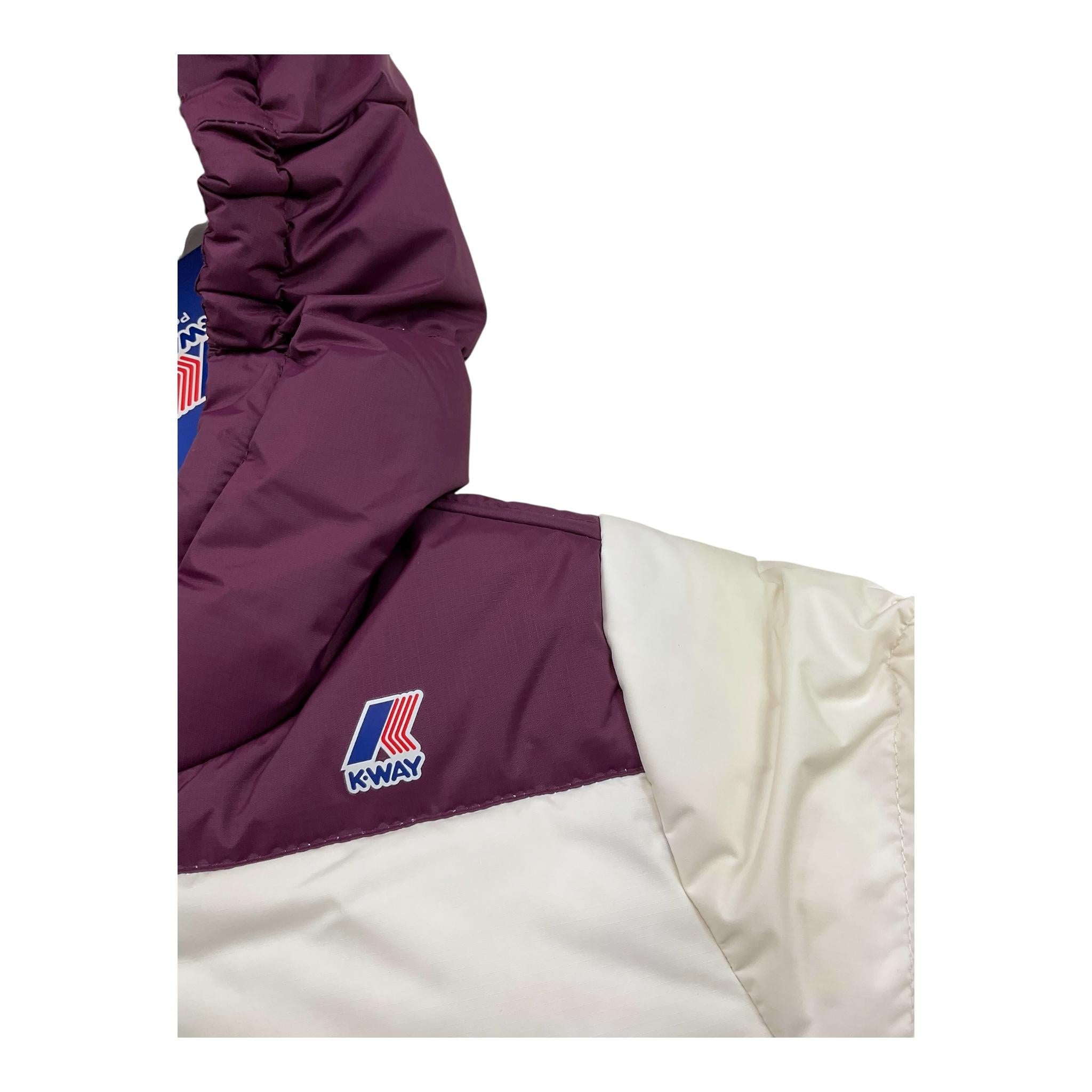 K-WAY giubbino bicolore con cappuccio in contrasto Bianco/viola per Bambina K6117YWAX BIANCO/VIOLA K-WAY