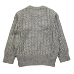 SUN68 maglia girocollo tinta unita con ricamo logo Grigio per Bambino K44355X GRIGIO SUN68
