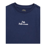 RALPH LAUREN t-shirt gircollo tinta unita con stampa in contrasto Blu per Bambino 323954963001 BLU RALPH LAUREN