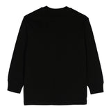 DIESEL shirt girocollo tinta unita con logo Nero per Bambino J02016 NERO DIESEL