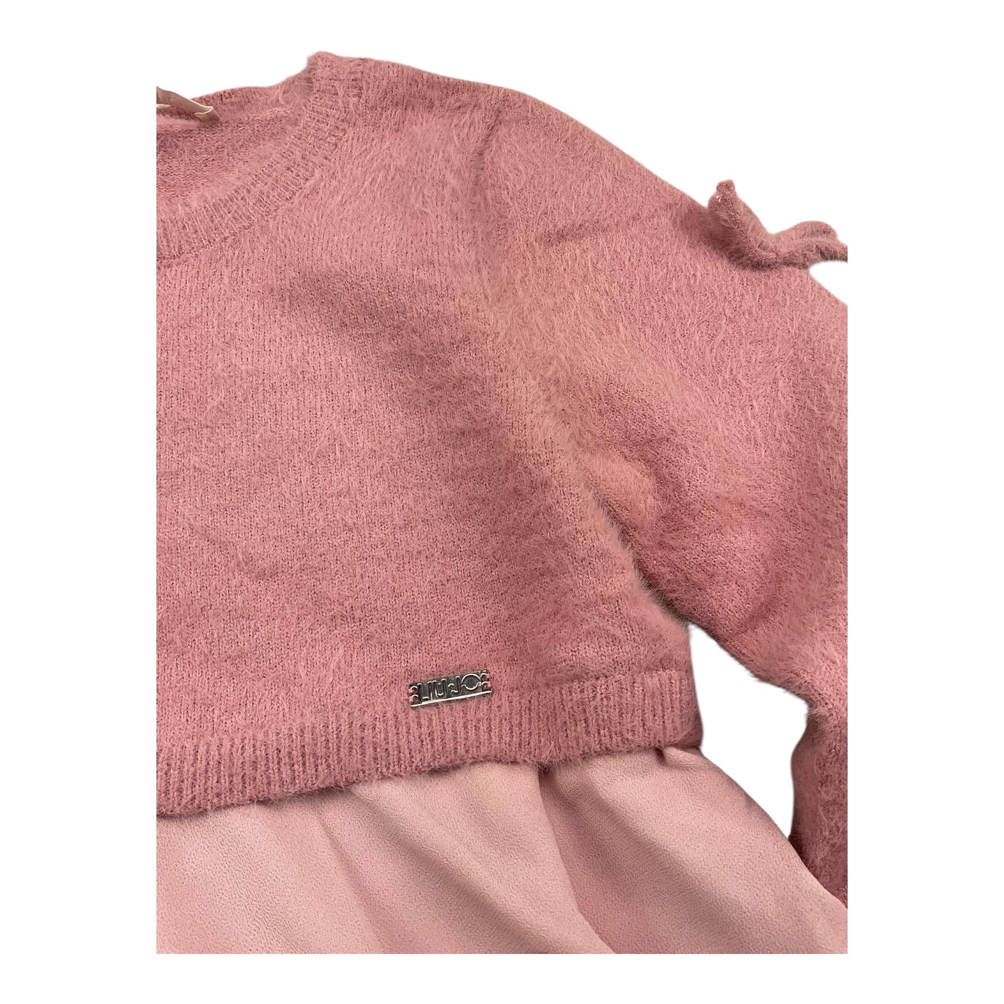 LIU JO abito manica lunga tinta unita Rosa per Neonata KF4097NX ROSA LIU JO