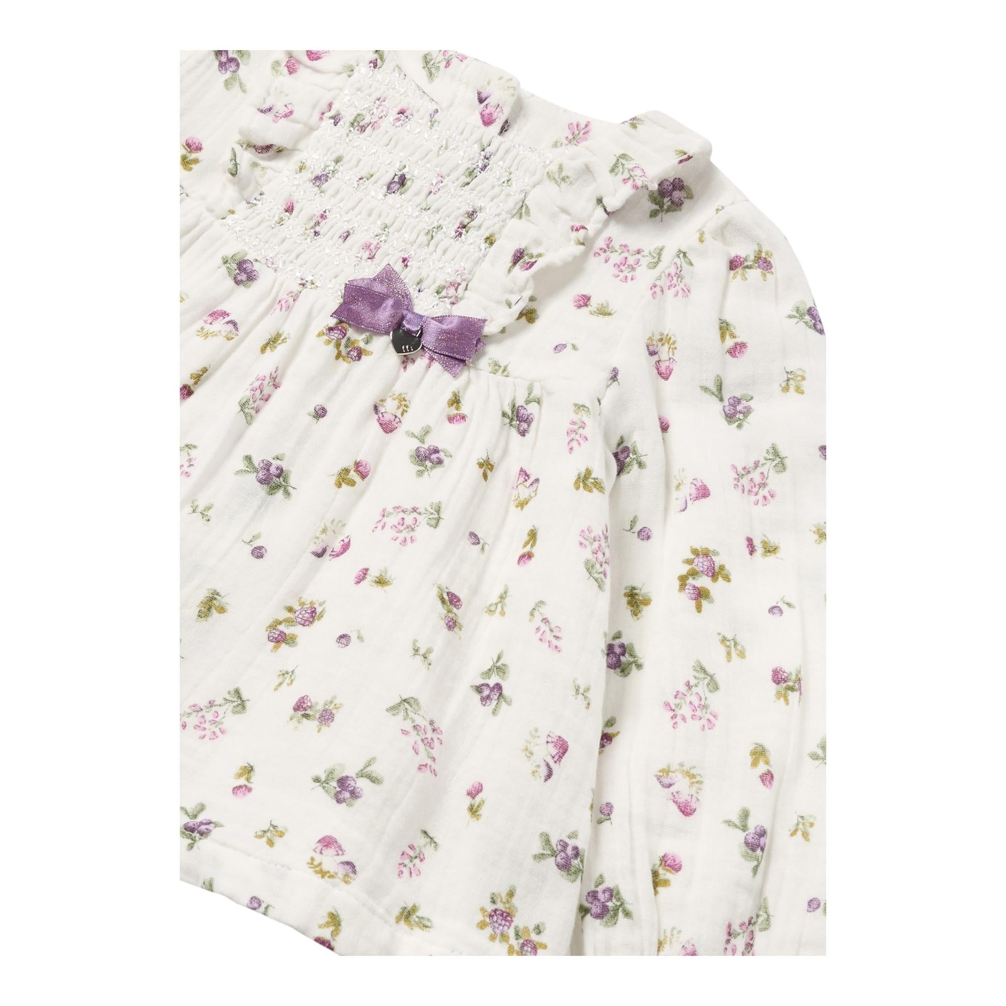 MAYORAL camicia manica lunga fantasia floreale Panna/lilla per Neonata 2195X PANNA/LILLA MAYORAL