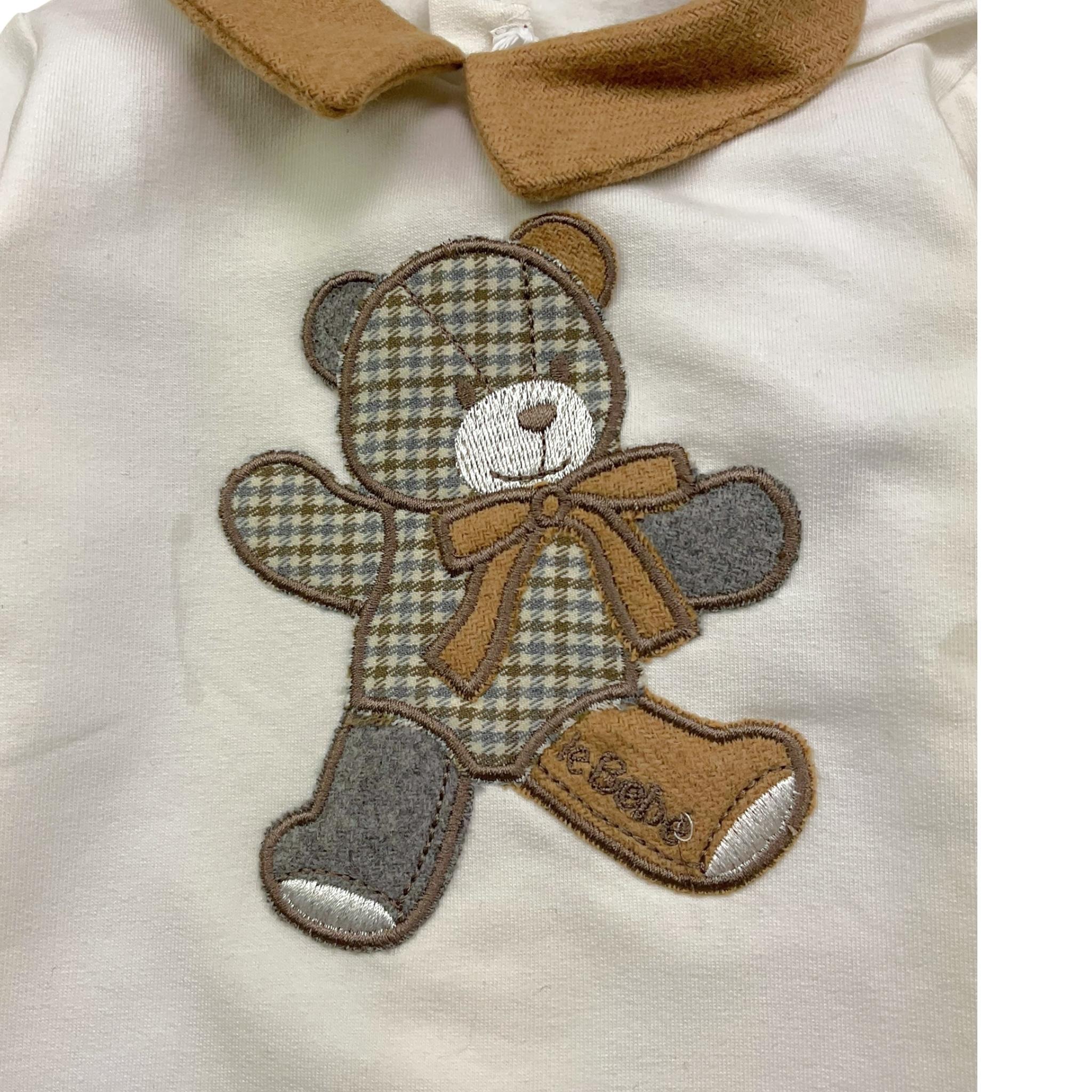 LE BEBE' shirt tinta unita con colletto e stampa Bianco per Neonato LBB4665XX BIANCO LE BEBE'