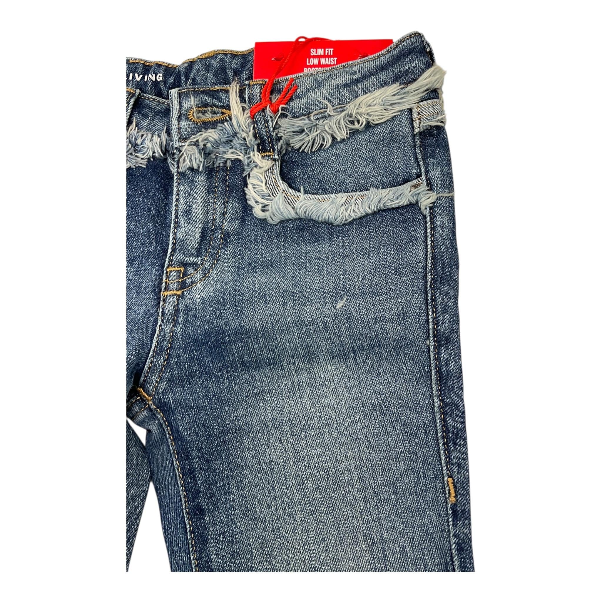 DIESEL jeans tinta unita modello a zampa Blu per Bambina J01549 BLU DIESEL