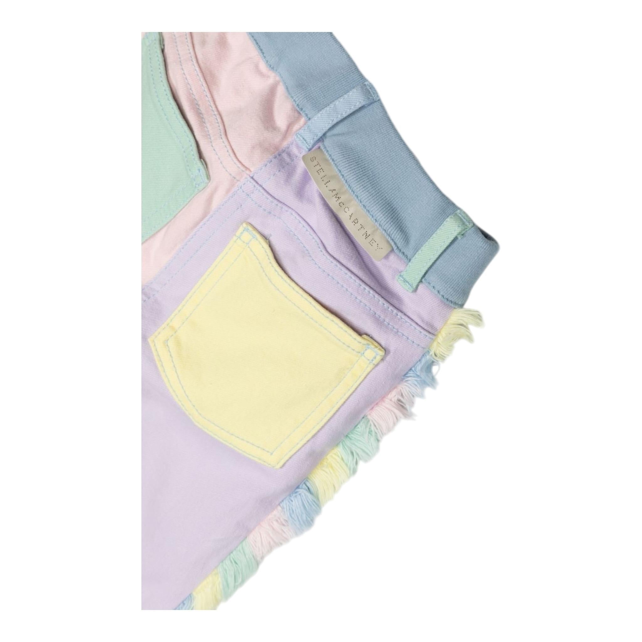 STELLA McCARTNEY jeans multicolor con frange Multicolor per Neonata TT6050 MULTICOLOR STELLA McCARTNEY