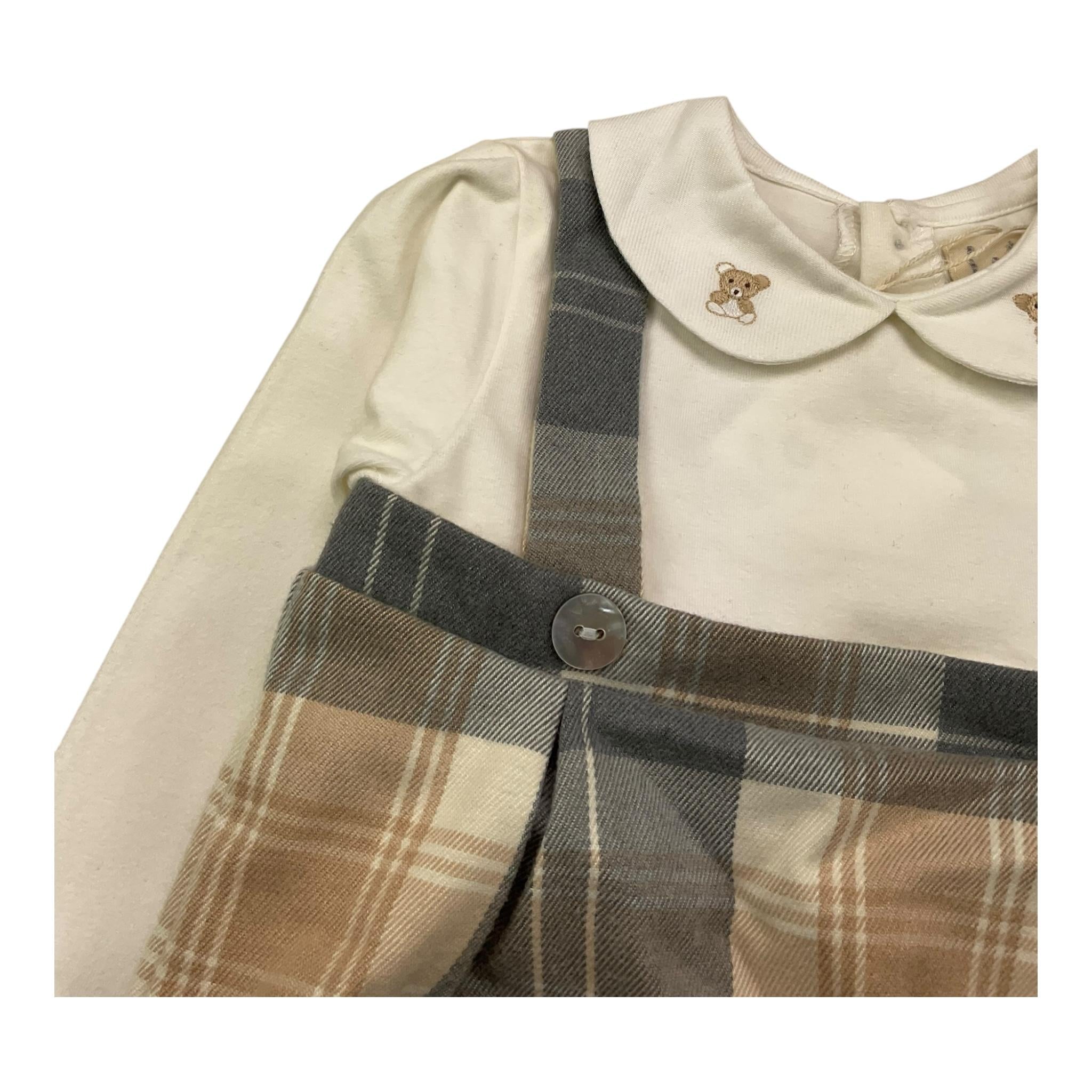MALVI & CO tutina manica lunga con finta salopette Multicolor per Neonato F23N133TURS MULTICOLOR MALVI & CO
