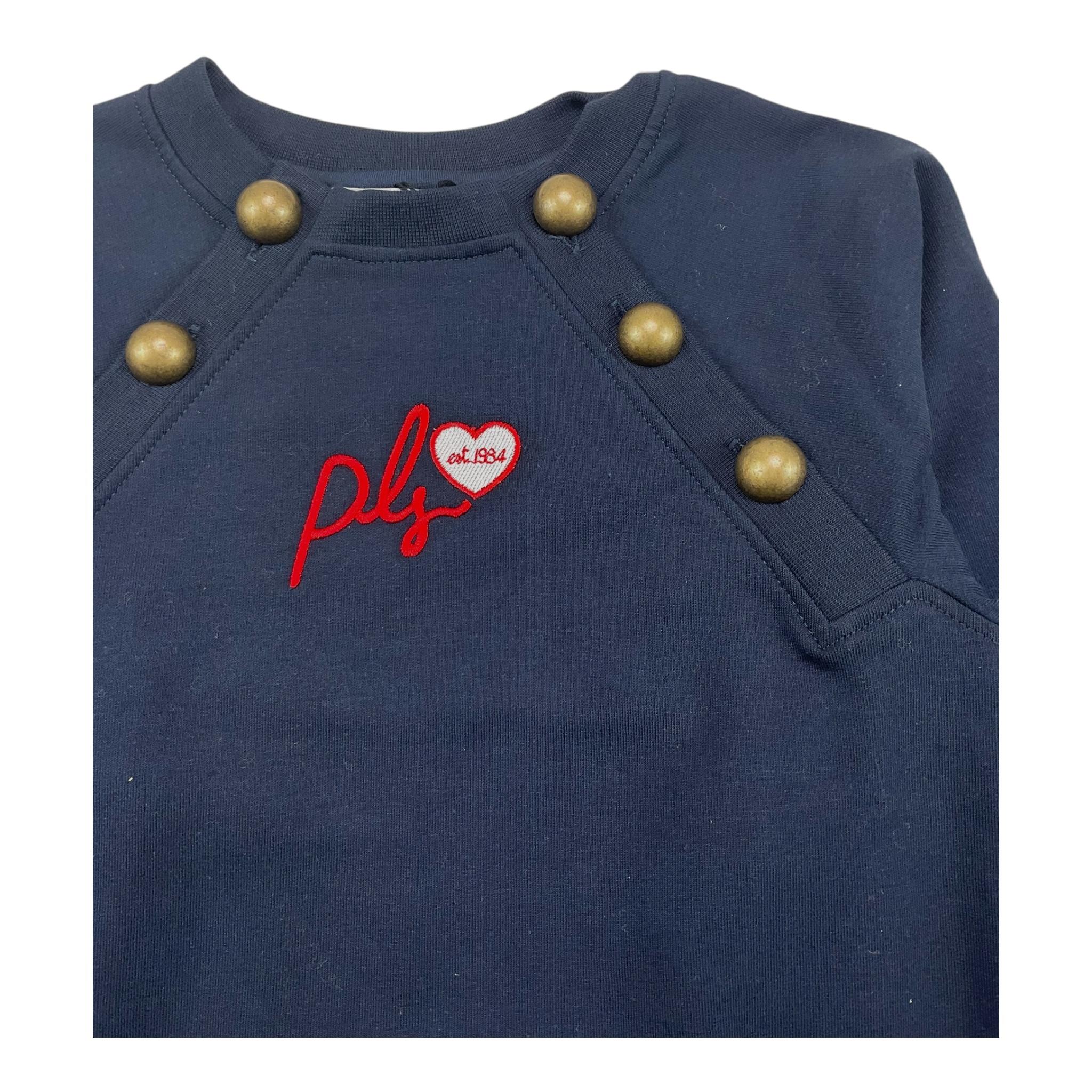 PHILOSOPHY felpa chiusa girocollo tinta unita con stampa in contrasto Blu per Bambina PFFE019 BLU PHILOSOPHY